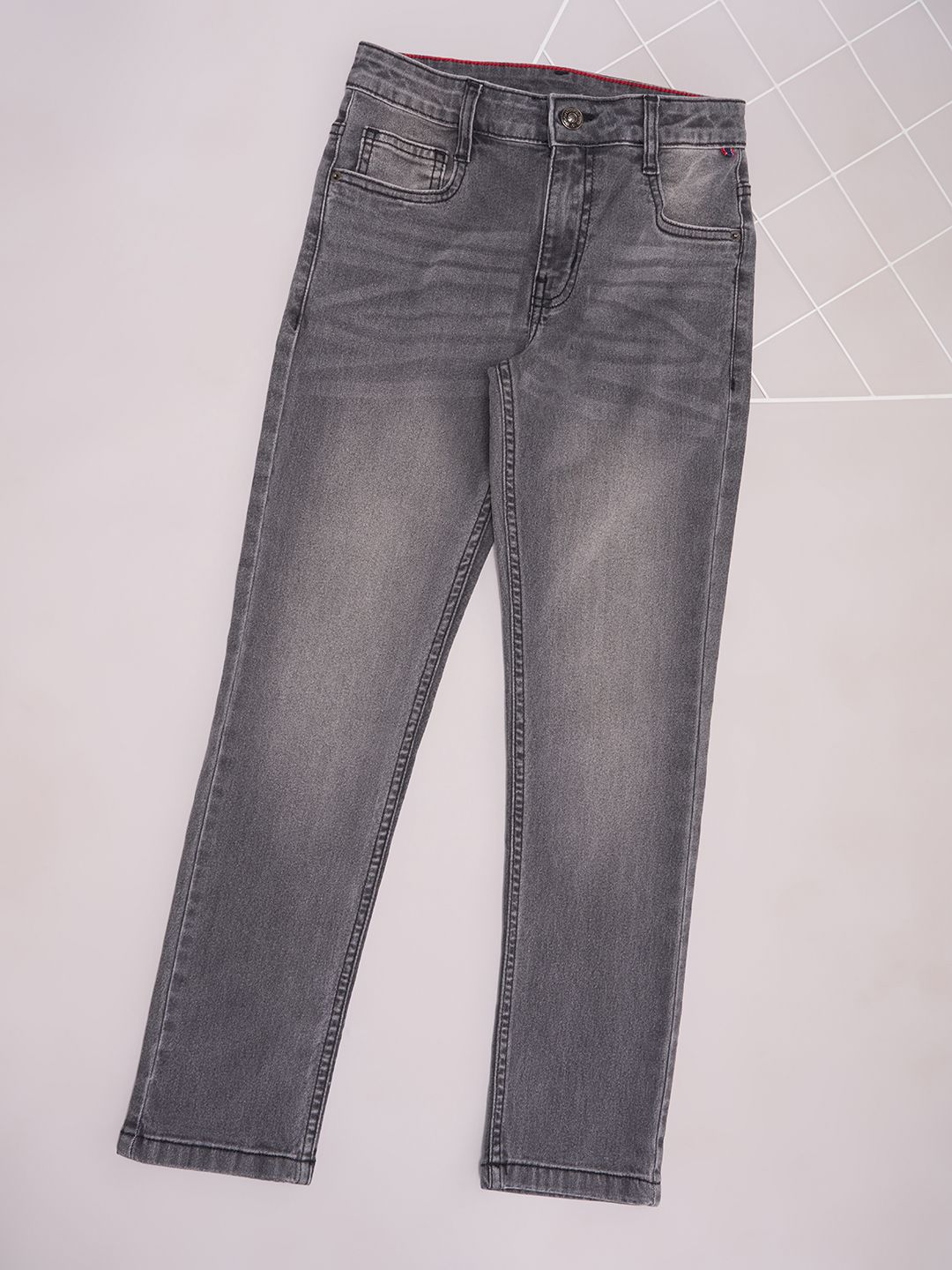 Pantaloons Junior Boys Slim Fit Heavy Fade Stretchable Jeans-picture-58