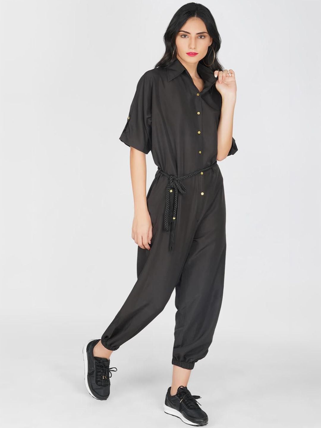 KOVET Women Linen Basic Jumpsuit-picture-37