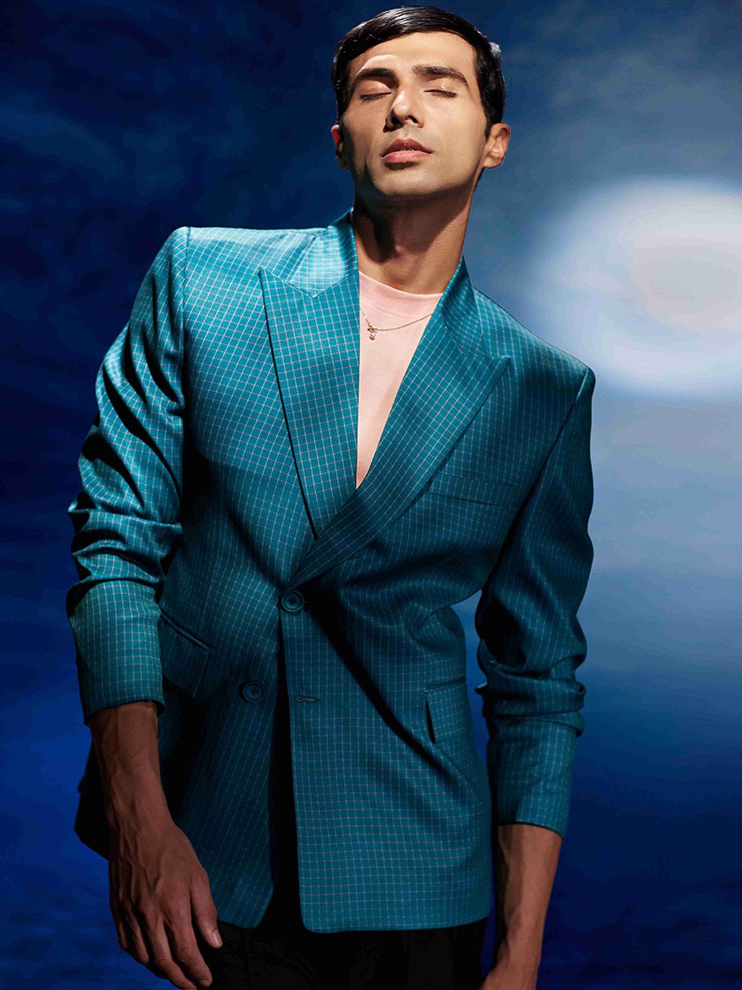 Eleven Brothers Checked Single Breasted Blazer-picture-3