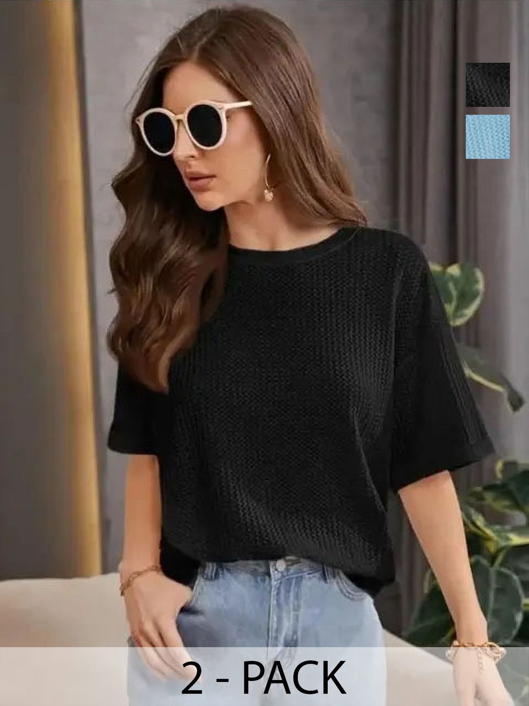 SRISARAS Women 2 Pockets T-shirt-picture-16