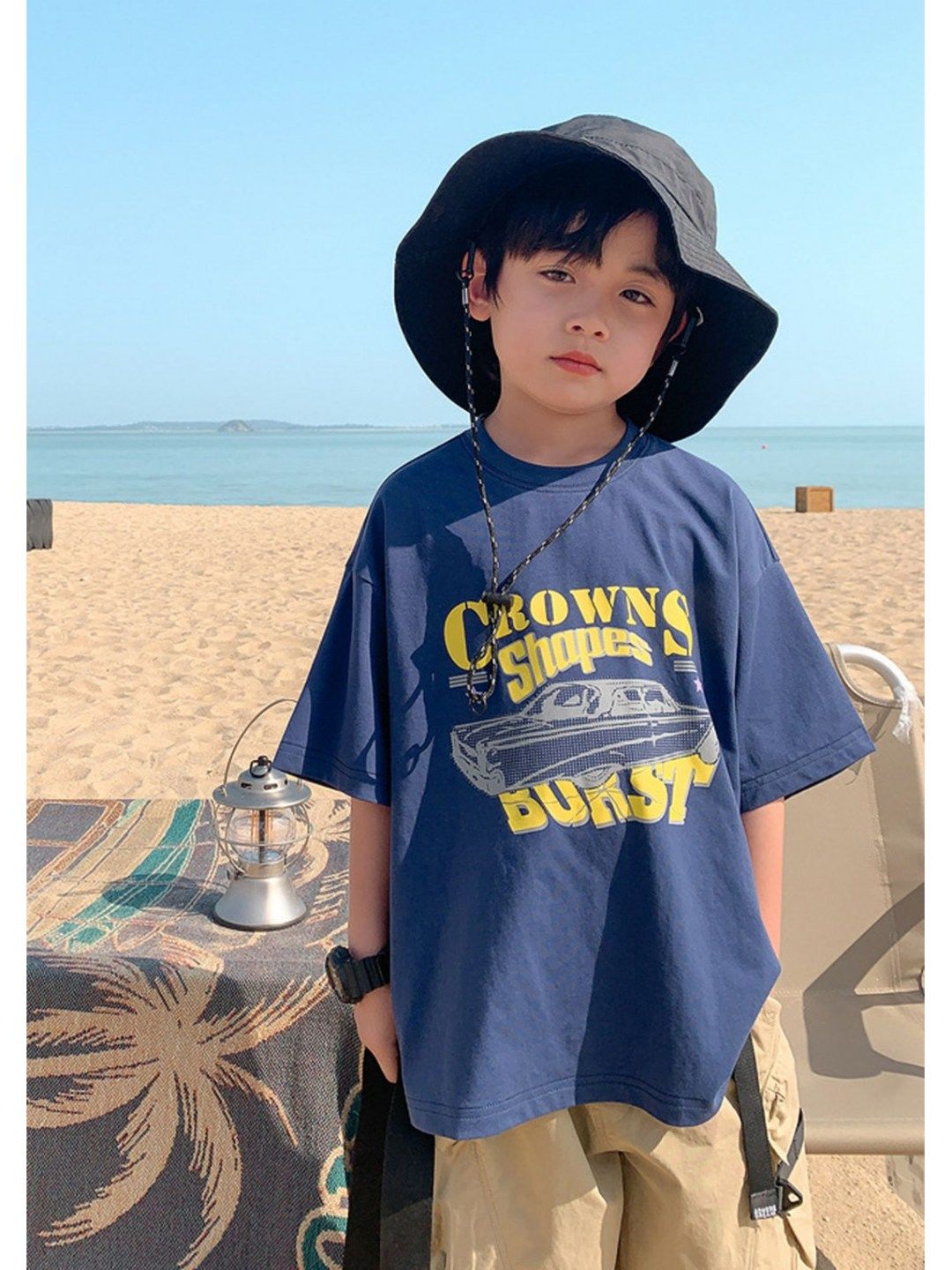 LULU & SKY Boys Graphic Printed Round Neck Cotton Oversized T-shirt-picture-18