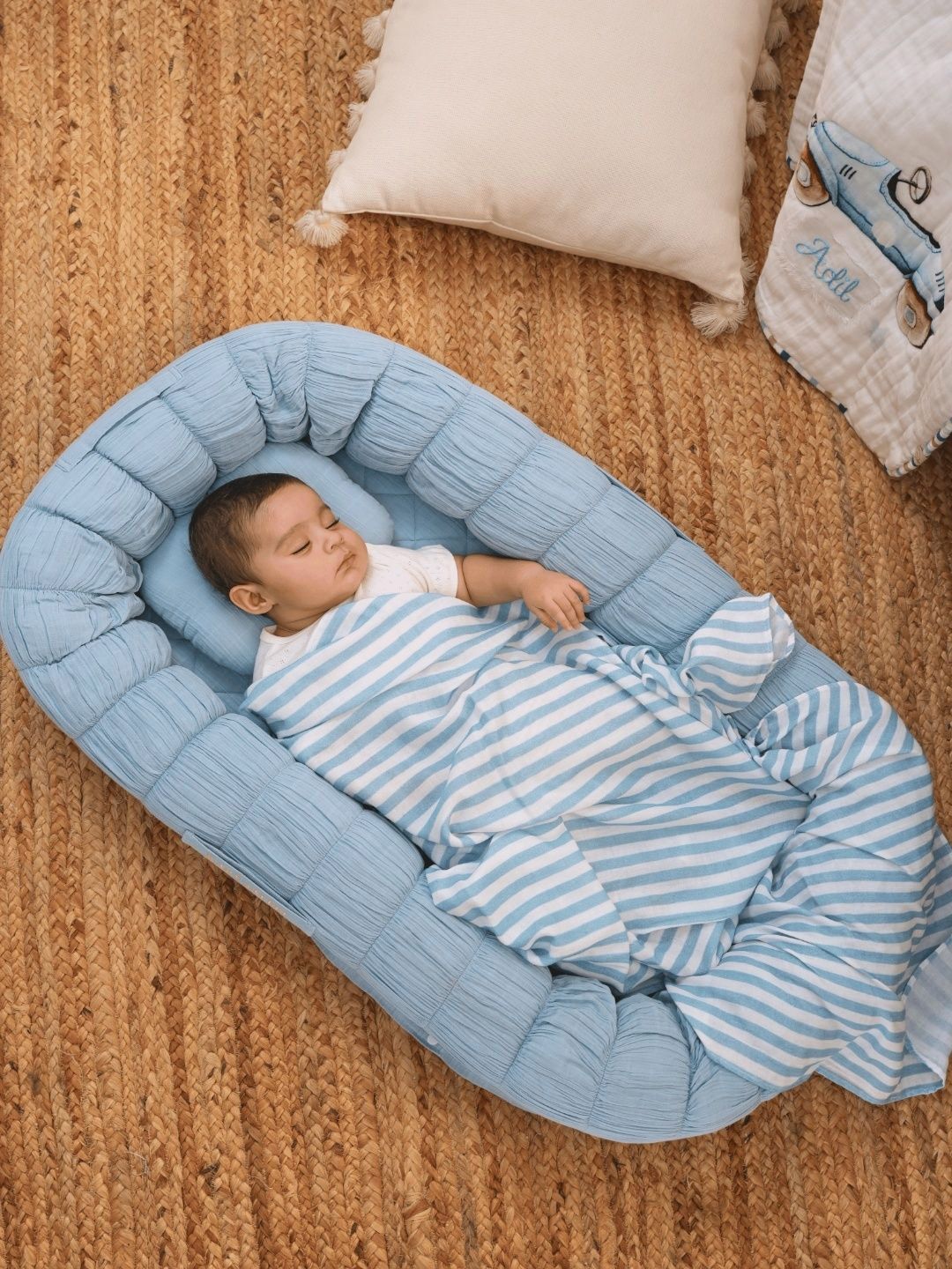 Baby Jalebi Kids Blue Sleep Cloud Baby Nest Bed-image-7