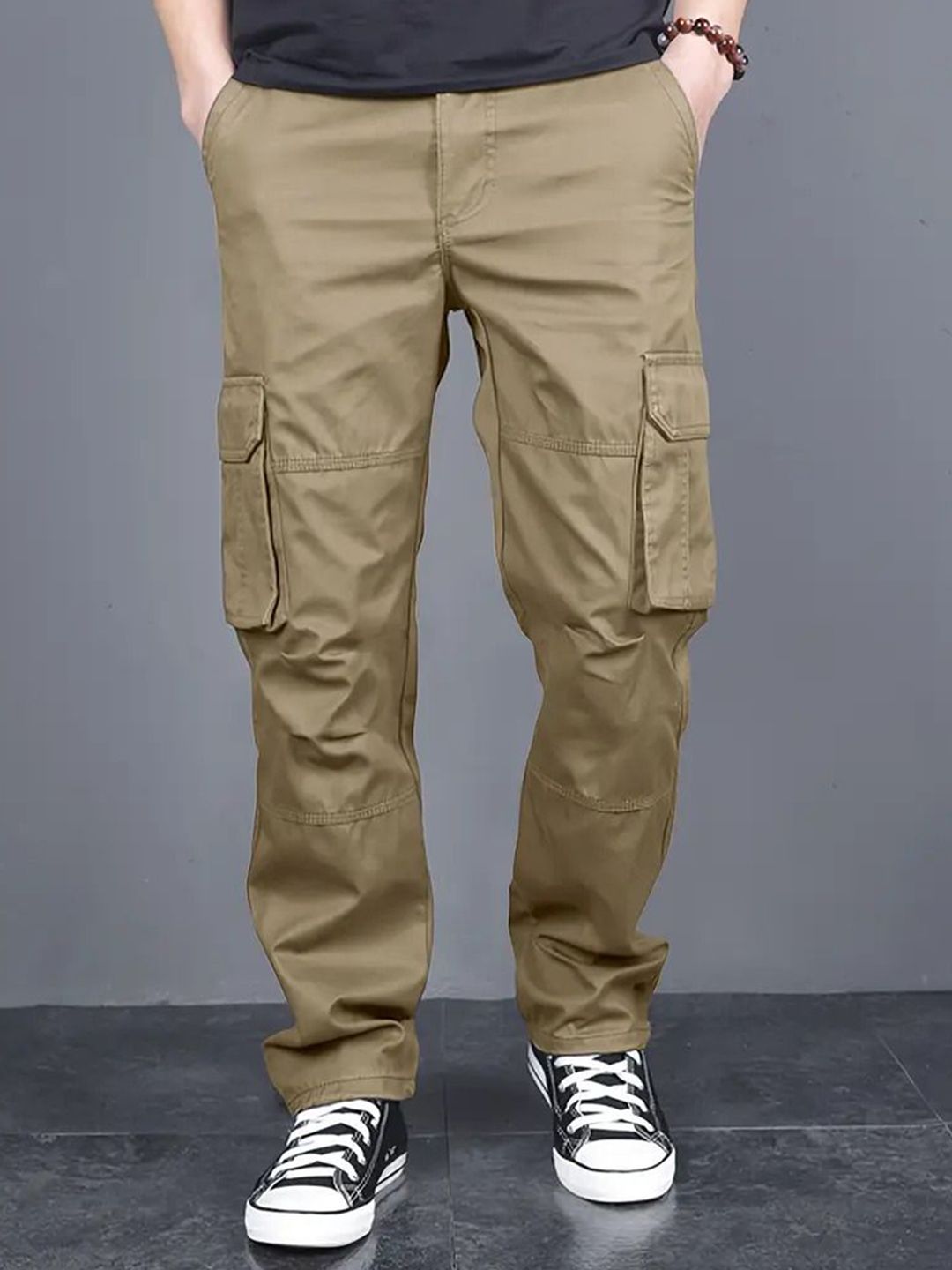 FABRIPPLE Men Classic Loose Fit Cargo Trousers