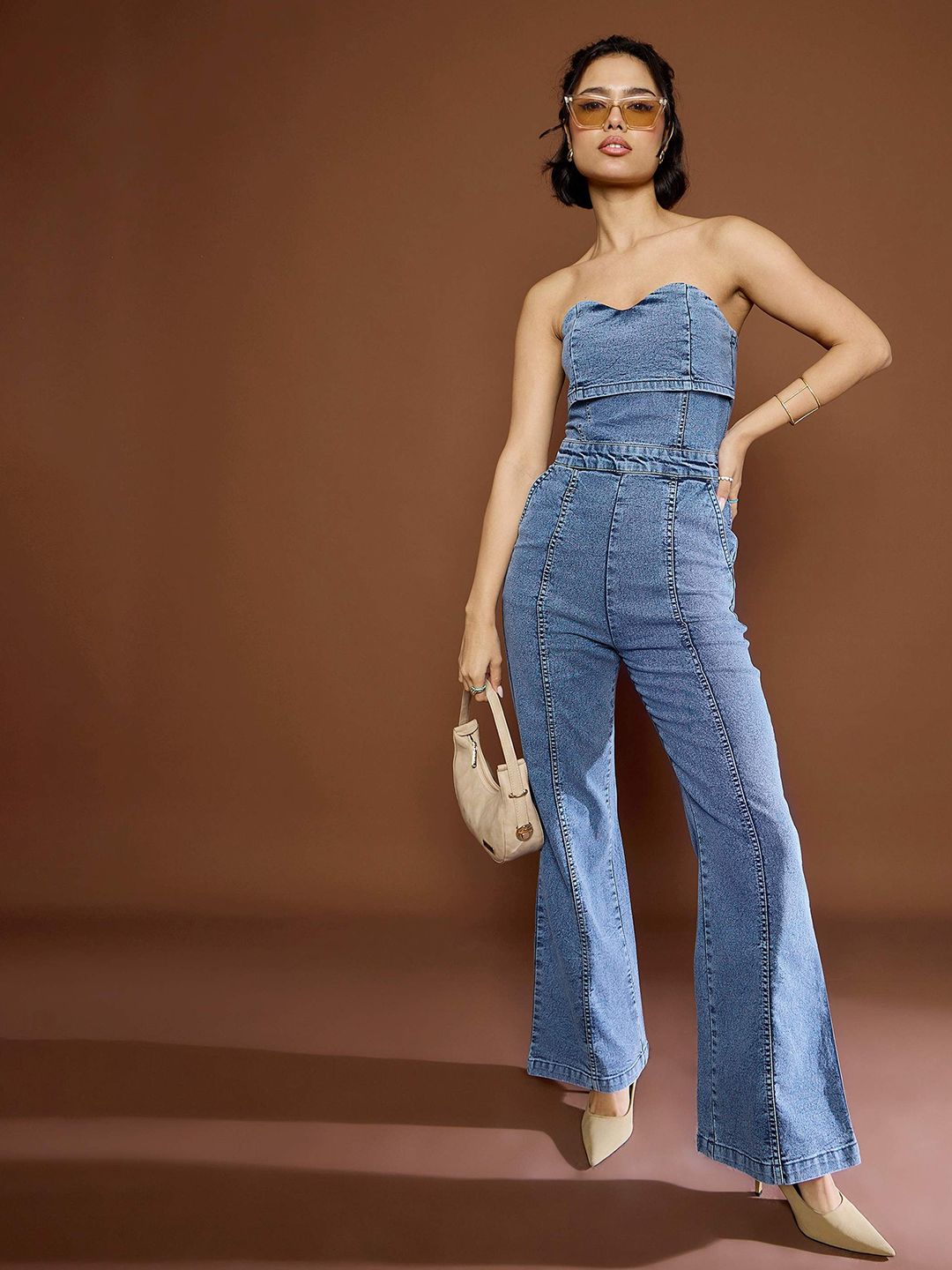 SASSAFRAS Off-Shoulder Basic Jumpsuit-picture-21