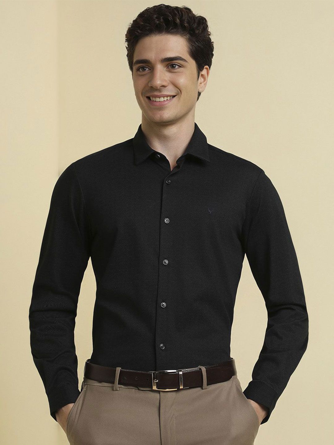 Allen Solly Men Slim Fit Spread Collar Geometric Printed Cotton Formal Shirt-picture-30