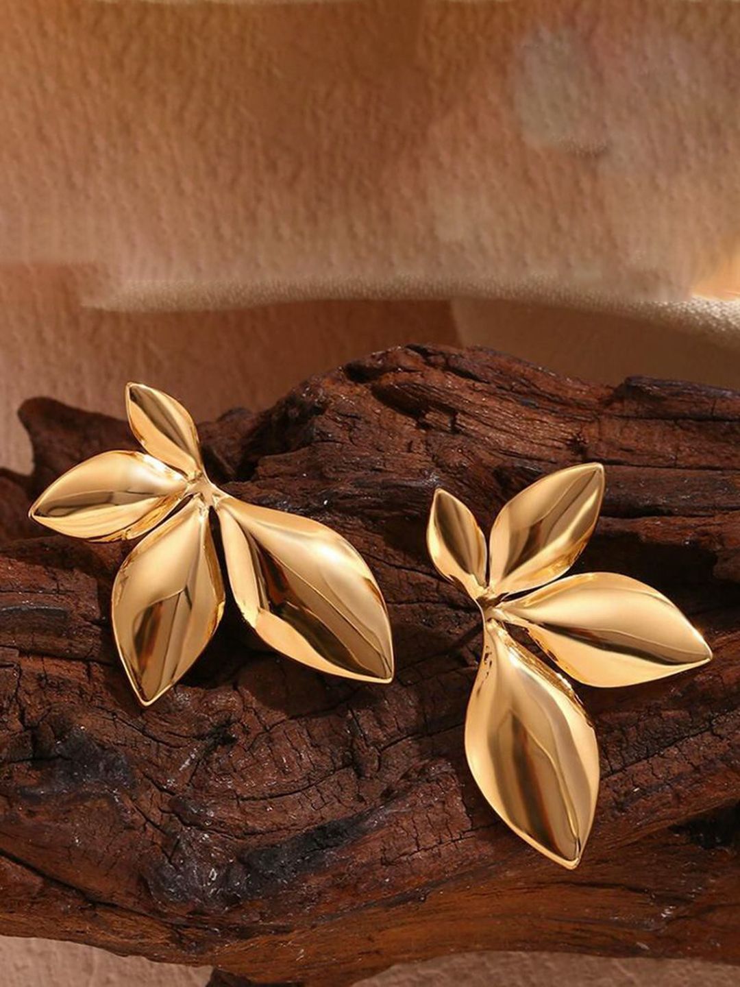 MEENAZ Leaf Shaped Studs Earrings-picture-21