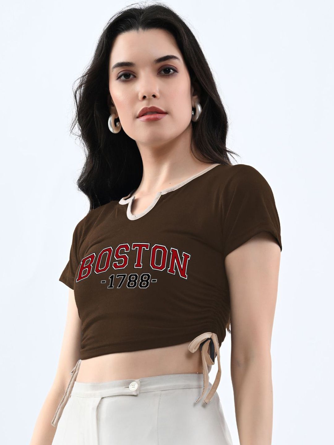 Moda Rapido Print Cotton Crop Top-picture-22