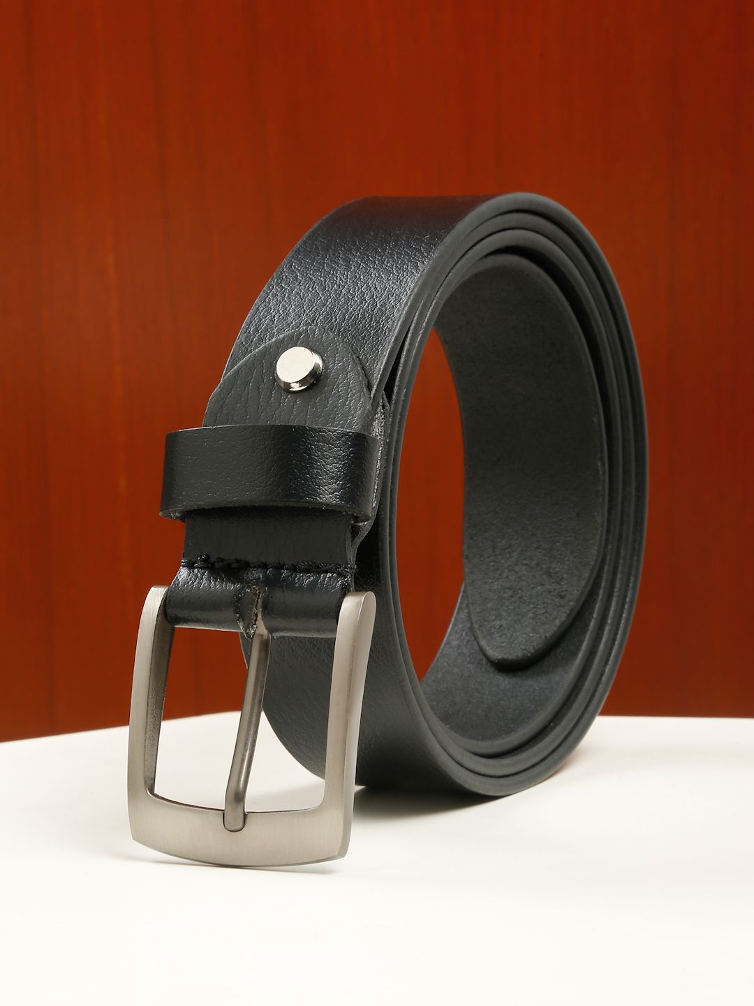 Teakwood Leathers Men Textured Leather Belt-image-39