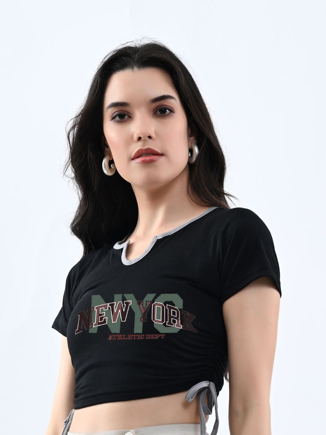 Moda Rapido Print Cotton Crop Top-picture-15