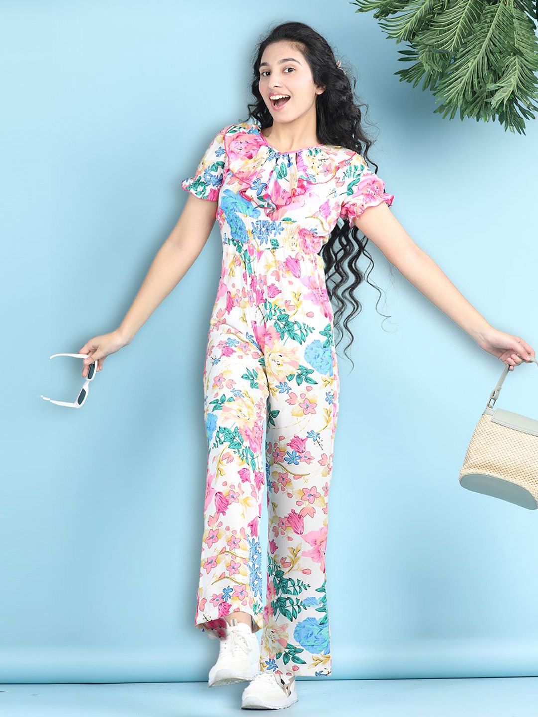 Cutiekins Girls Printed Basic Jumpsuit with Embellished-picture-12