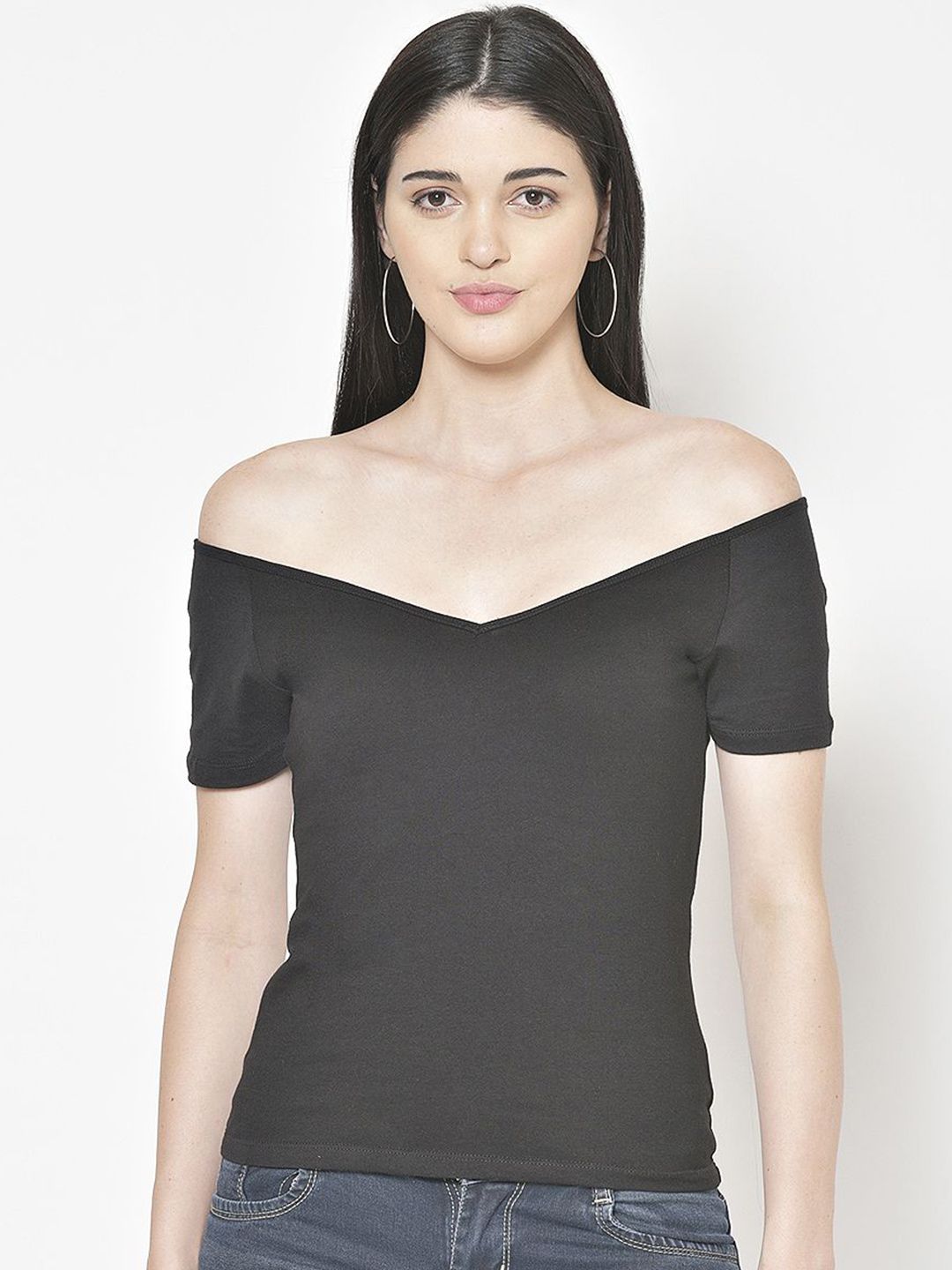 Moda Rapido Off-Shoulder Cotton Bardot Top-picture-16