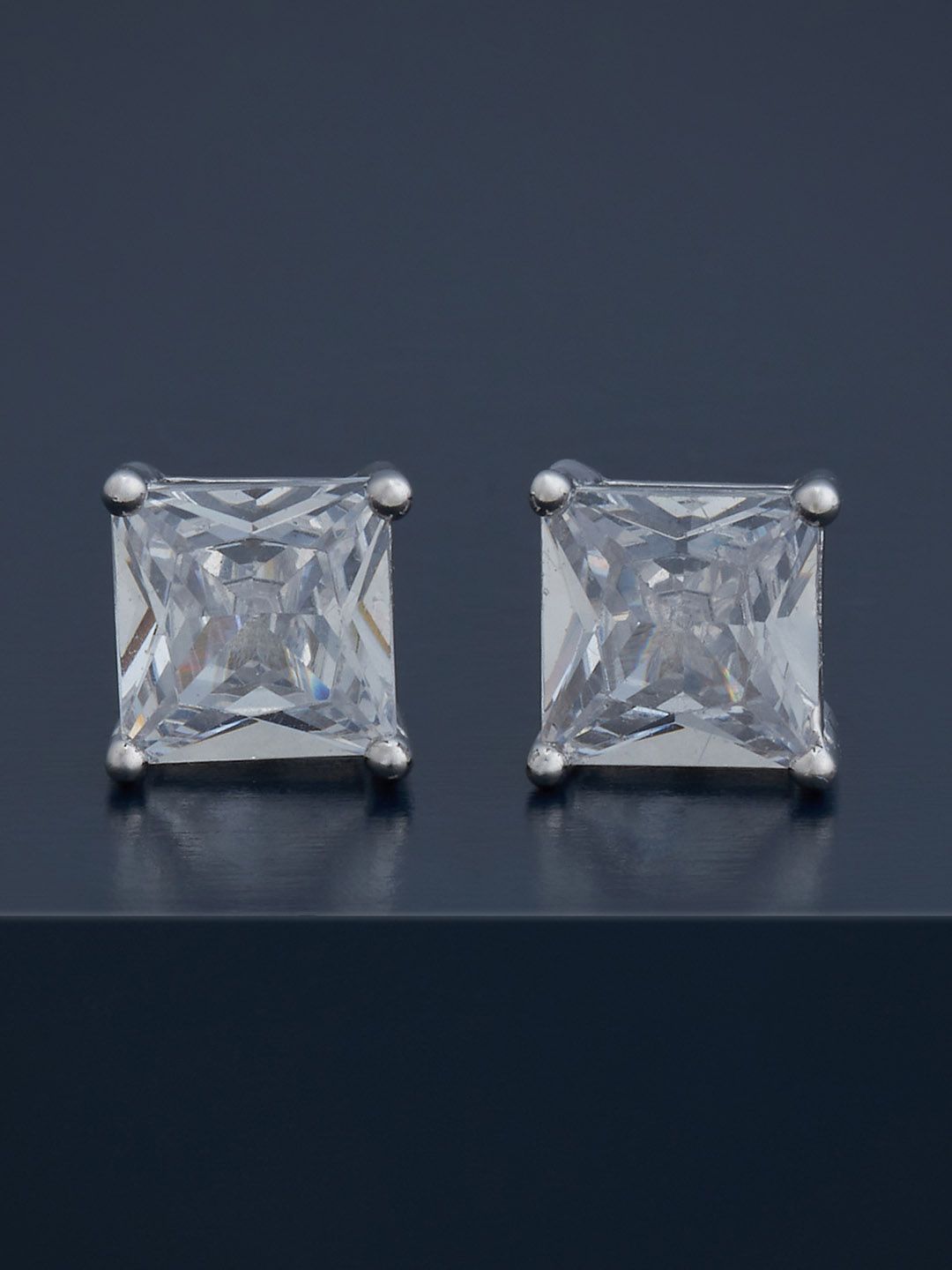 Kushal's Fashion Jewellery 92.5 Sterling Silver Rhodium-Plated Party Studs-picture-40