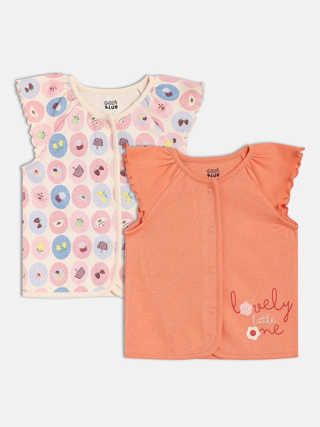 MINI KLUB Infant Girls Pack Of 2 Printed Pure Cotton Jhablas-picture-21