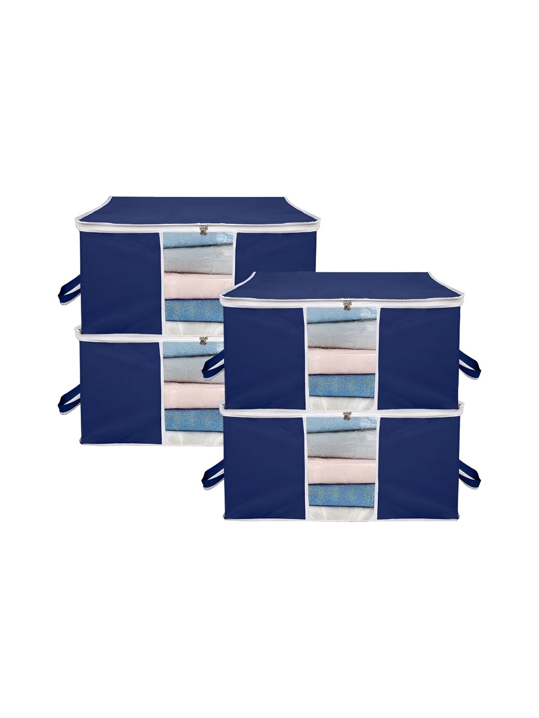 ANKIT INTERNATIONAL Blue Set of 4 Super Strong Multi-Utility Organisers-picture-24