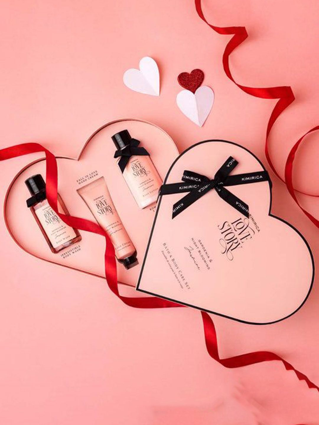 Kimirica Set Of 3 Love Story Body Wash, Hand Cream & Body Lotion Valentine Heart Gift-image-48