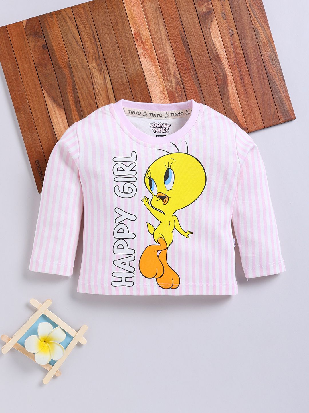 YK X Tinyo Infant Girls Tweety Printed Cotton T-shirt-picture-23