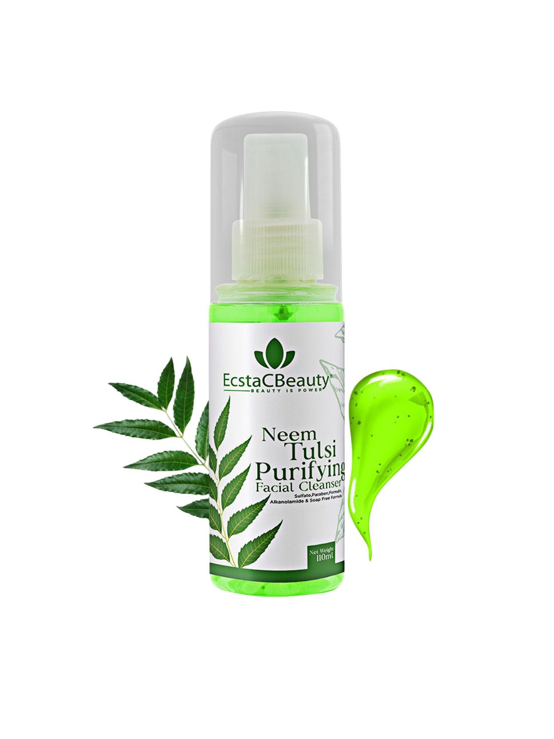 EcstaCBeauty Neem Tulsi Purifying Facial Cleanser For Deep Cleansing & Acne Control- 110ml-image-21