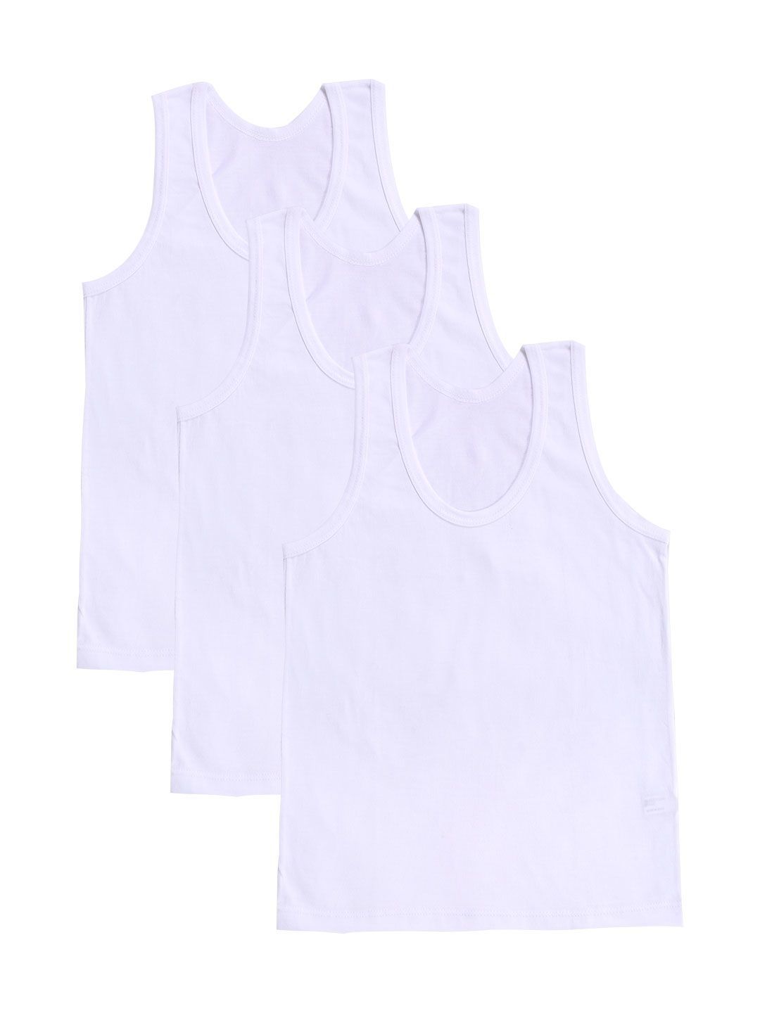 Bodycare Kids Boys Pack Of 3 White Innerwear Vests-picture-33