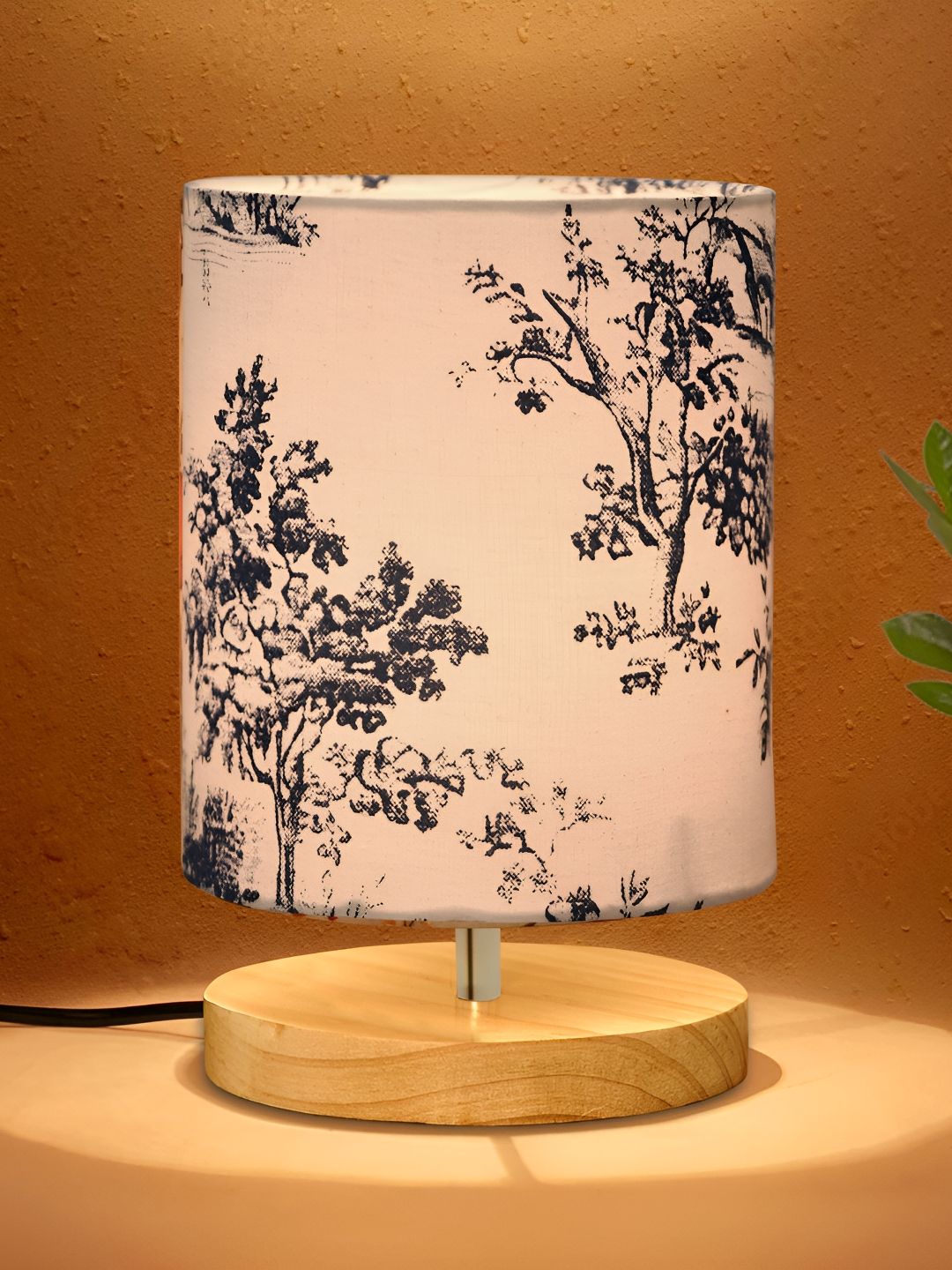 Homesake White Wood Industrial Cylindrical Shaped Table Lamp-picture-39
