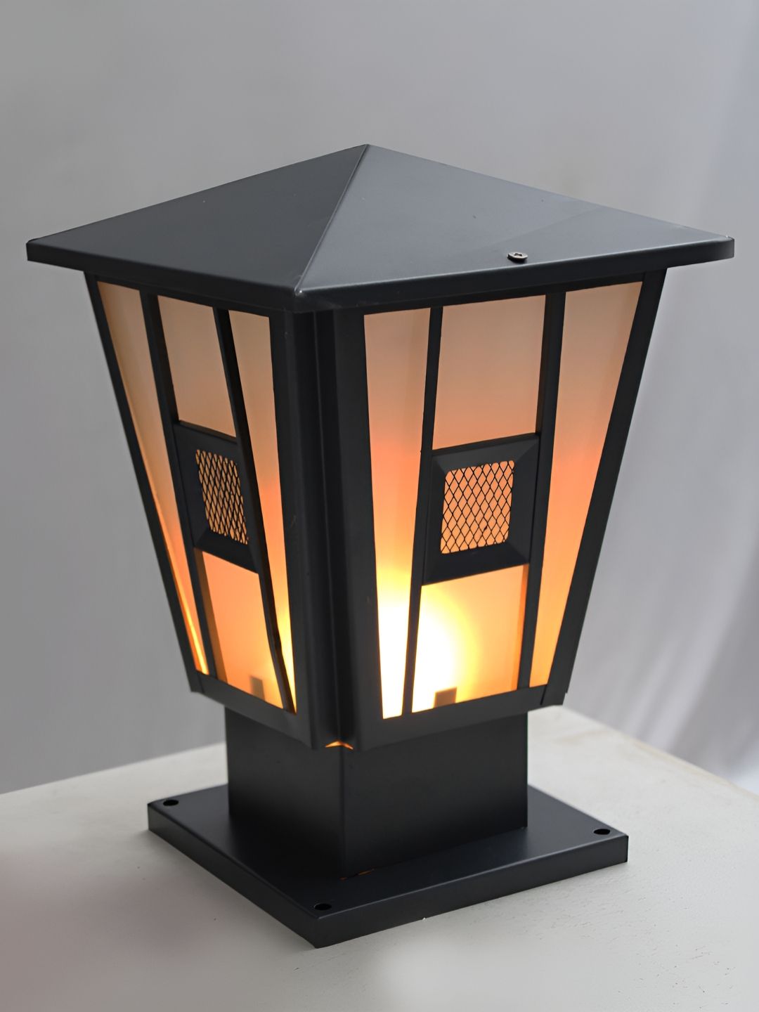 SHREE KALA HOME DECOR Black Metal Traditional Square Shaped Wall Lamp-picture-35