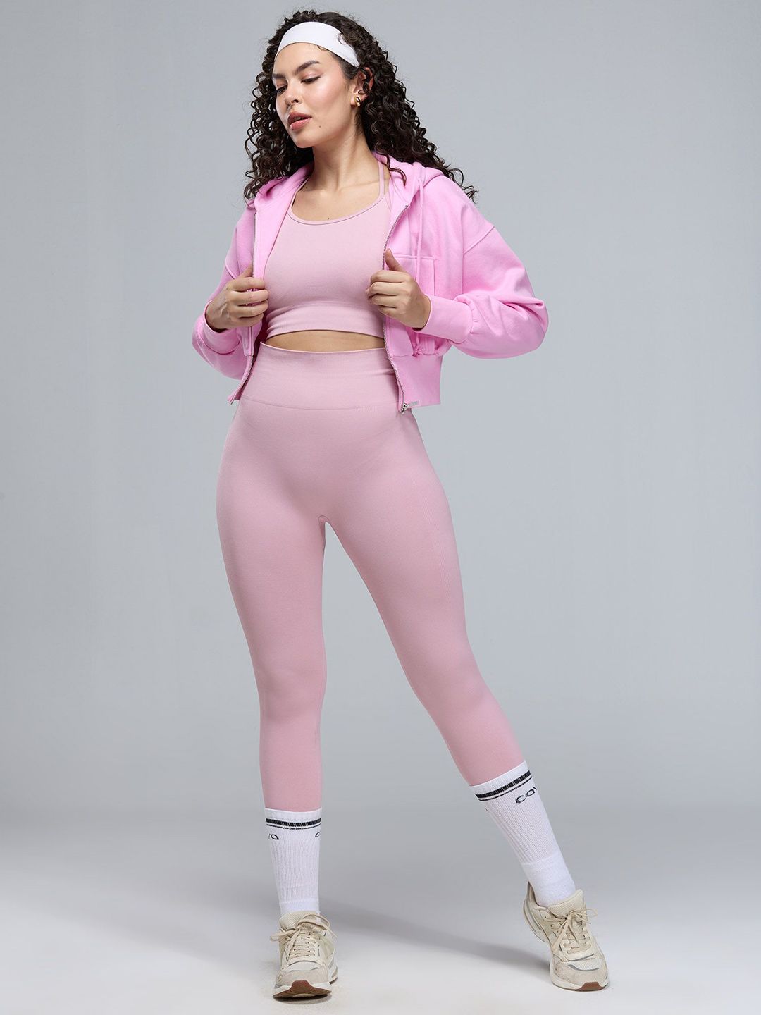 CAVA Women Pink Sky Rise Tights-image-47