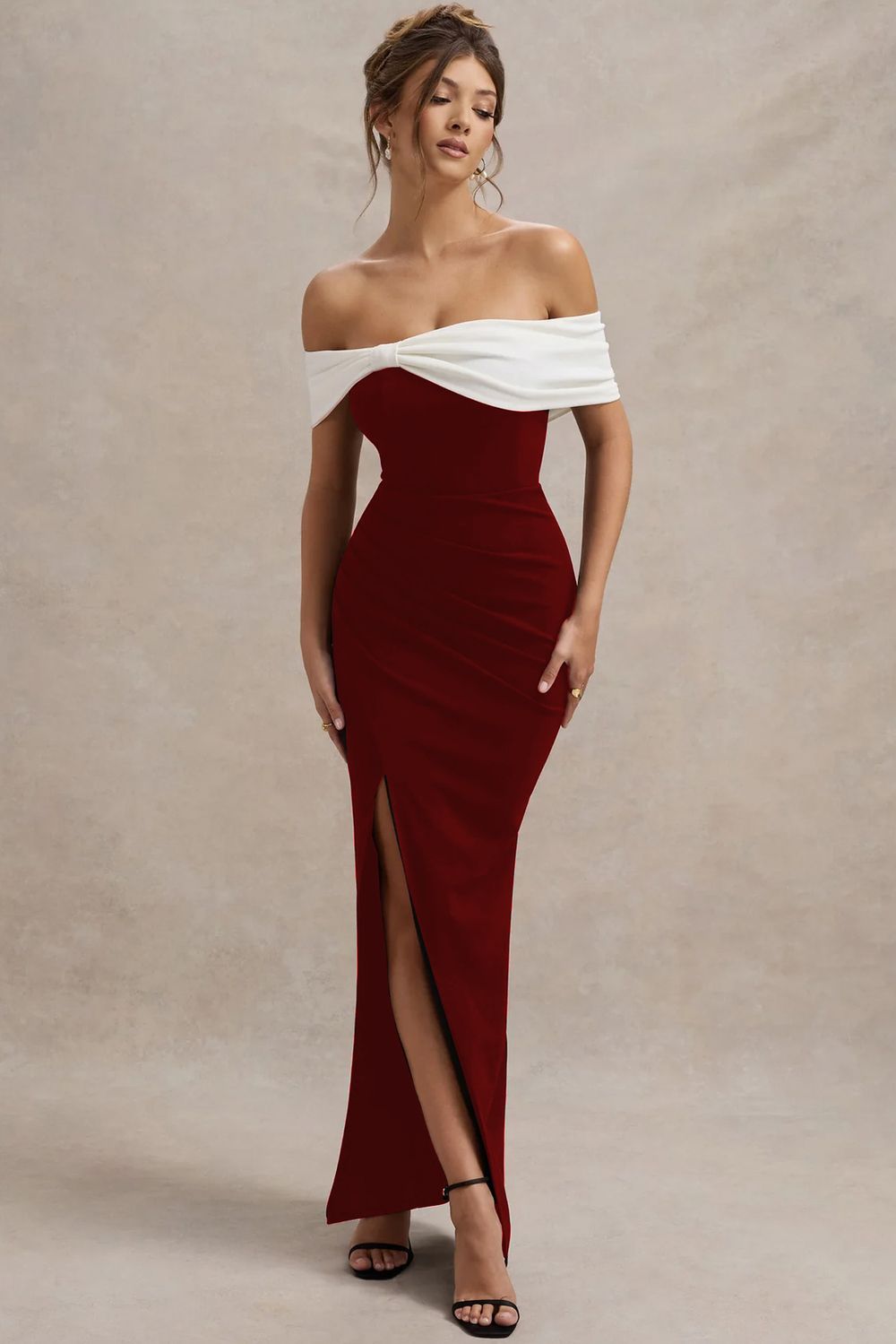 Genzy Off-Shoulder Bodycon Maxi Dress view 1