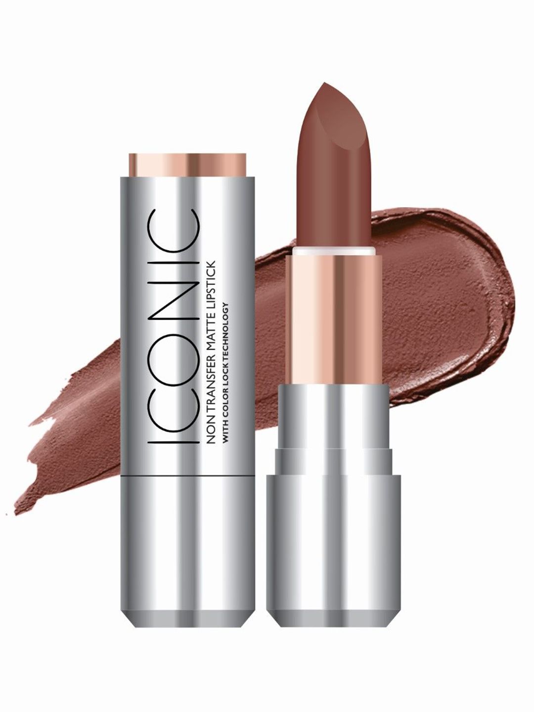 TEEN TEEN COSMETICS Iconic Non Transfer All Day Wear Matte Lipstick- 3.8 g- Warm Teddy 19-picture-39