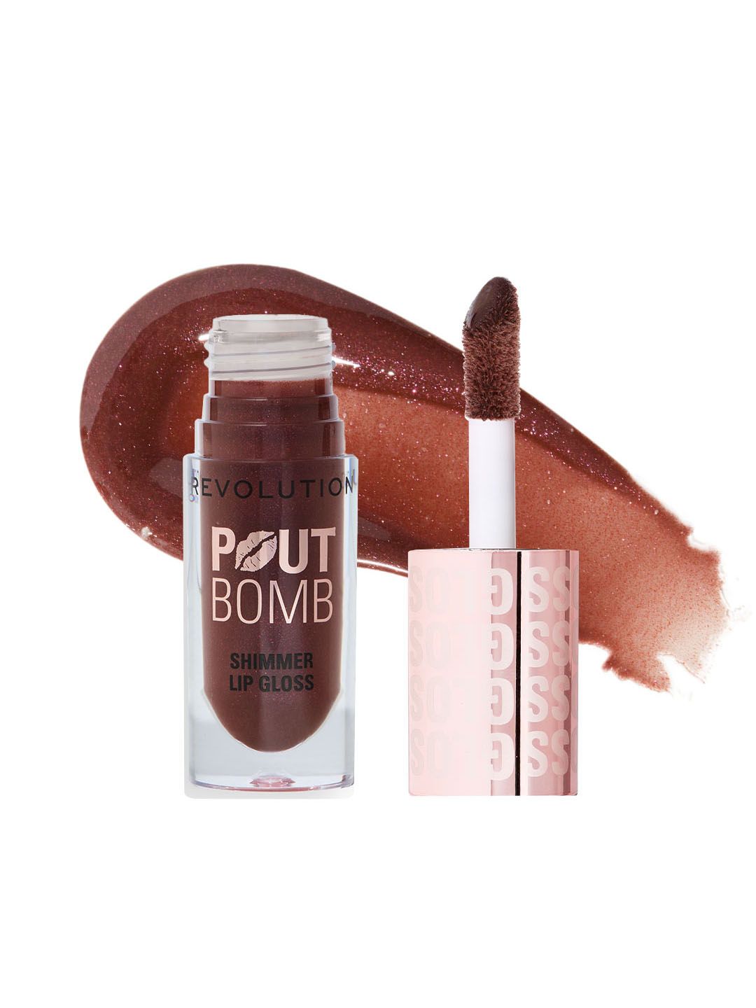 Makeup Revolution London Pout Bomb Shimmer Lip Gloss 4.5ml - Chocolate Sparkle-image-23