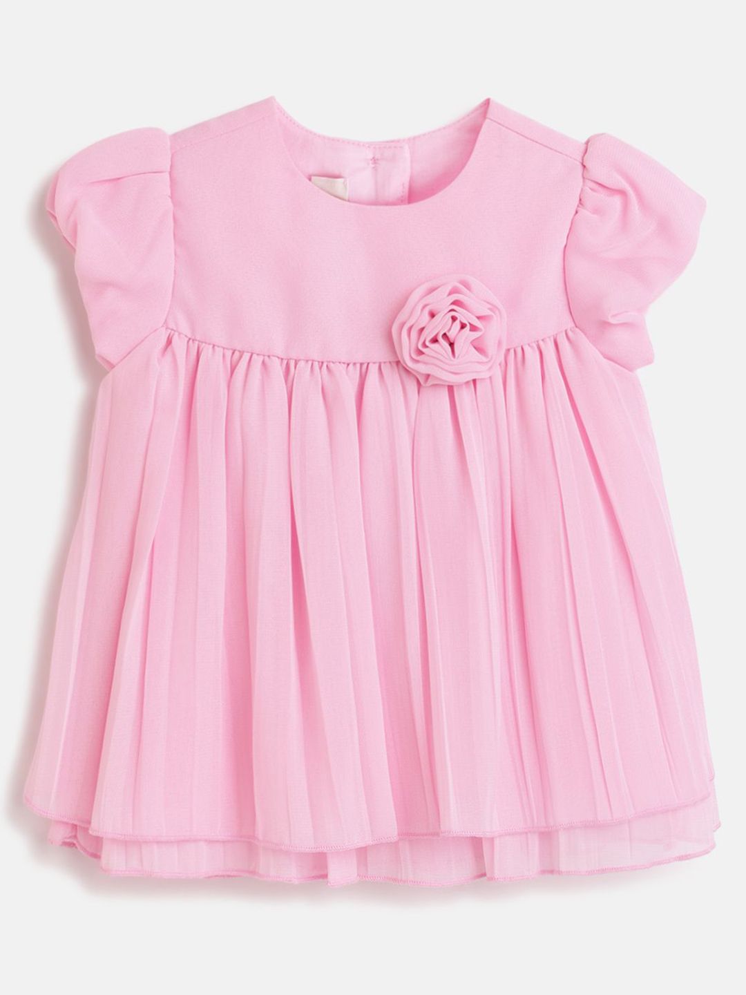 Chicco Girls Puff Sleeve Layered A-Line Dress-picture-55