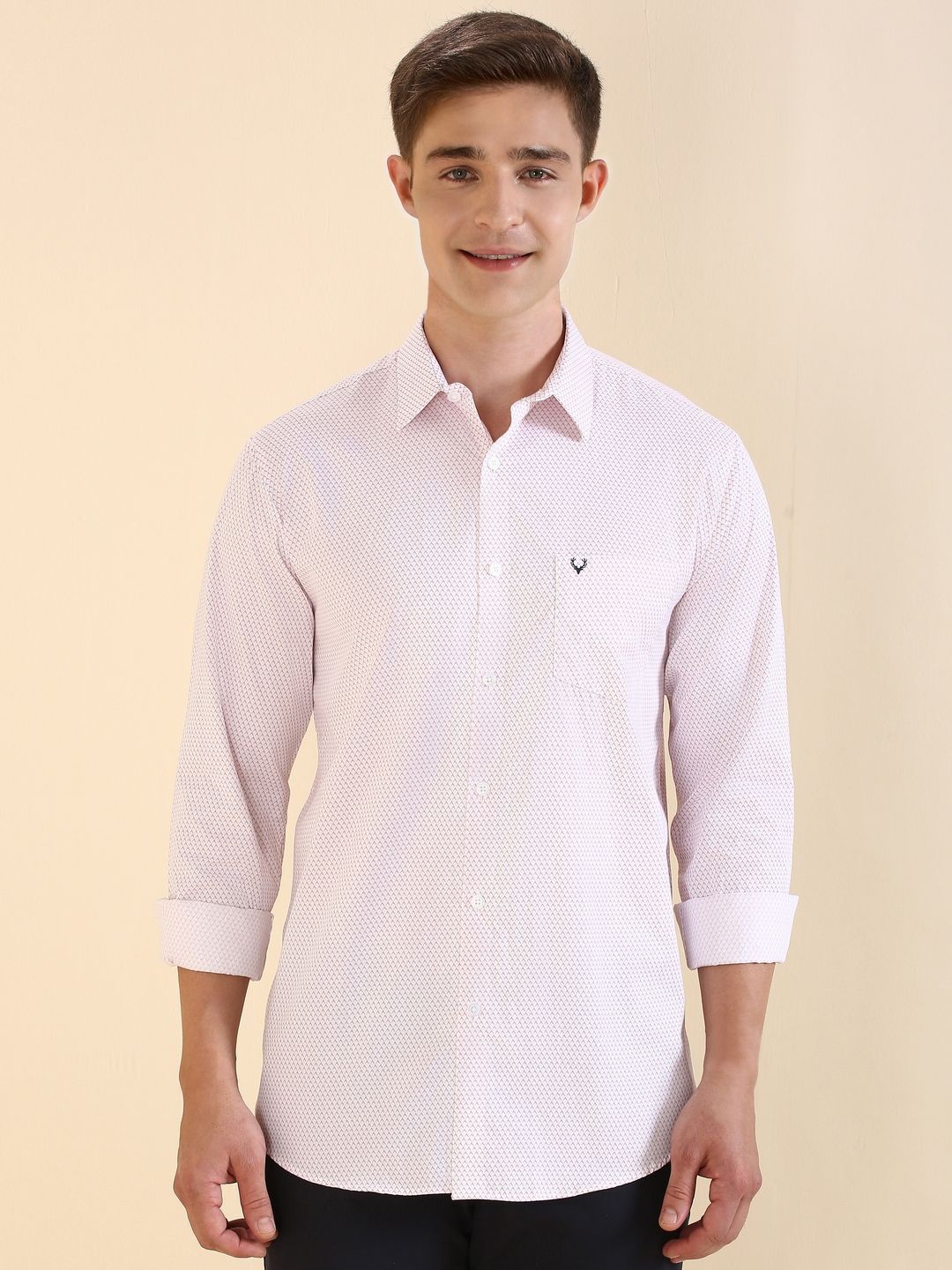 Allen Solly Men Slim Fit Spread Collar Geometric Printed Cotton Casual Shirt-picture-41