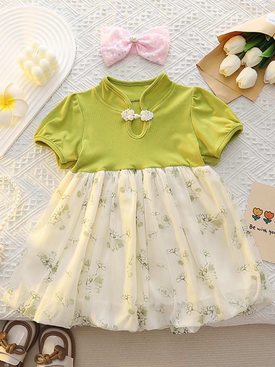 YK Floral Print Fit & Flare Dress-picture-14