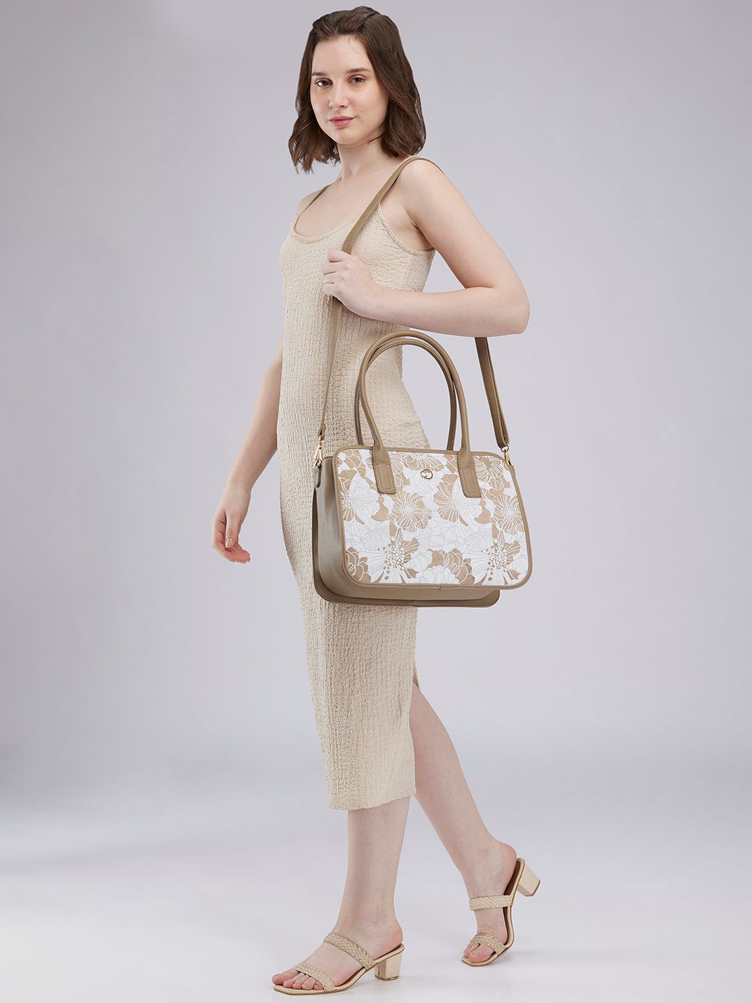 Caprese Floral Printed Structured Shoulder Bag-picture-29