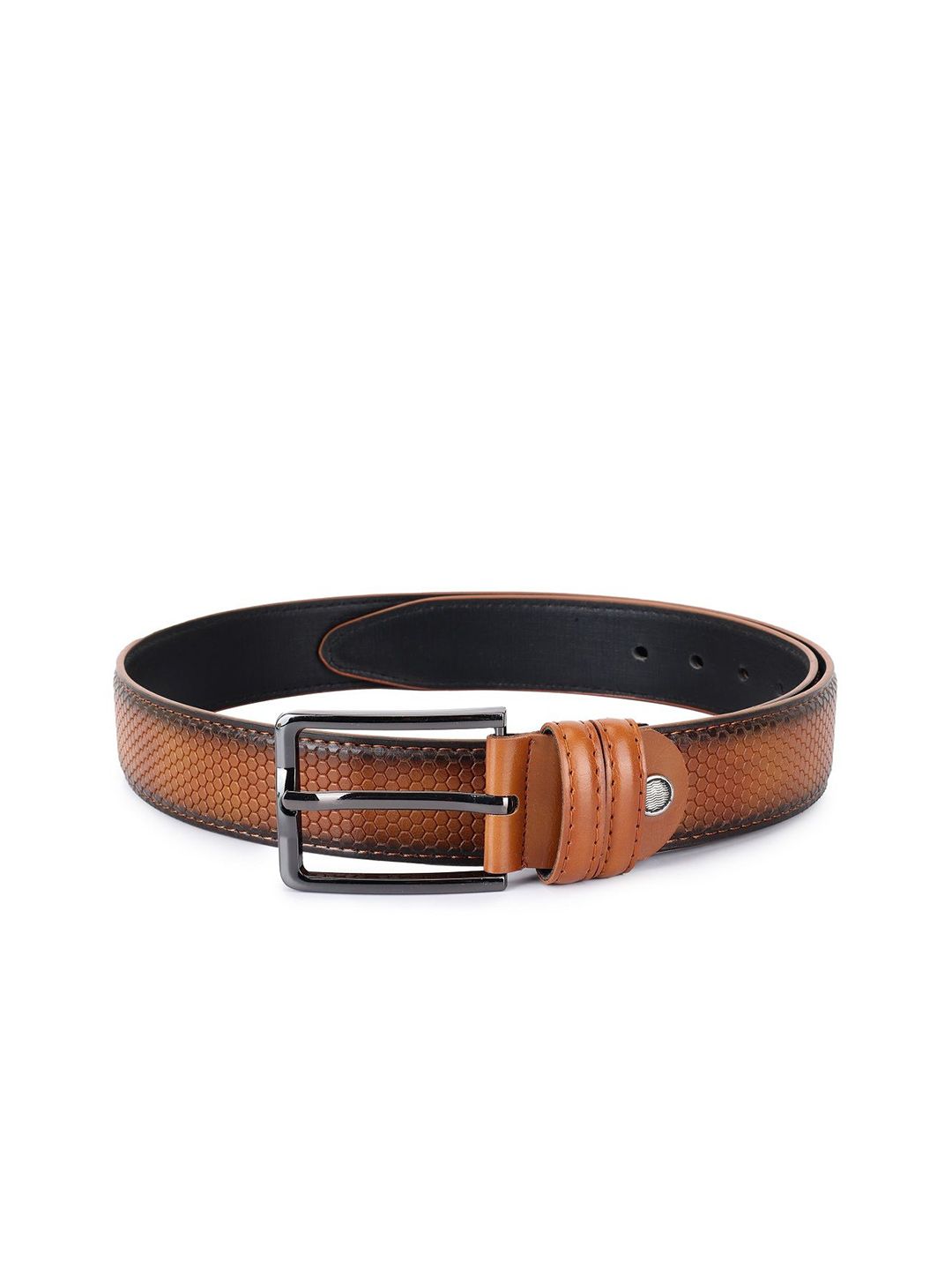ZEVORA Men Textured Leather Belt-picture-31