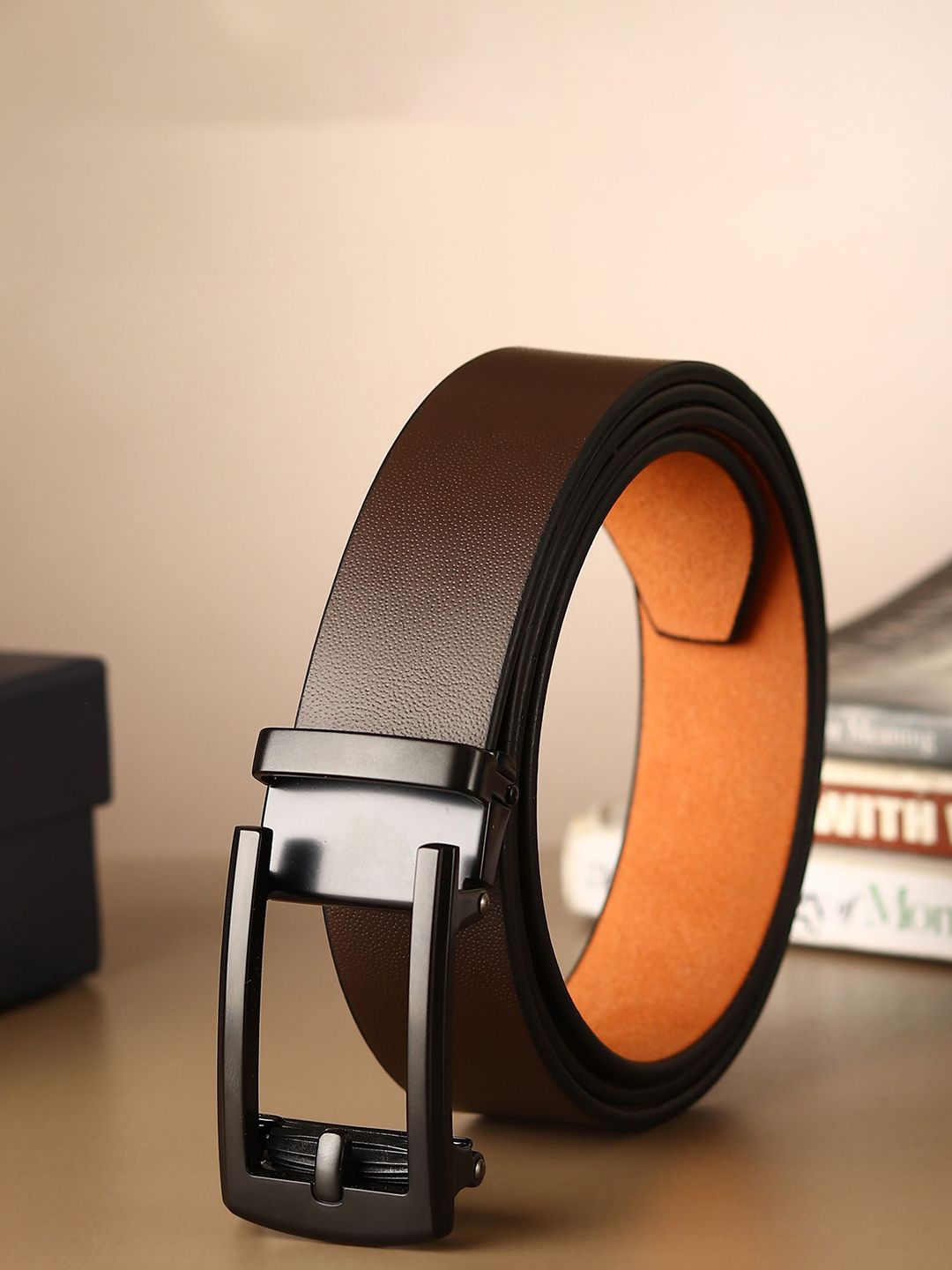 Provogue Men Textured Leather Belt-picture-23