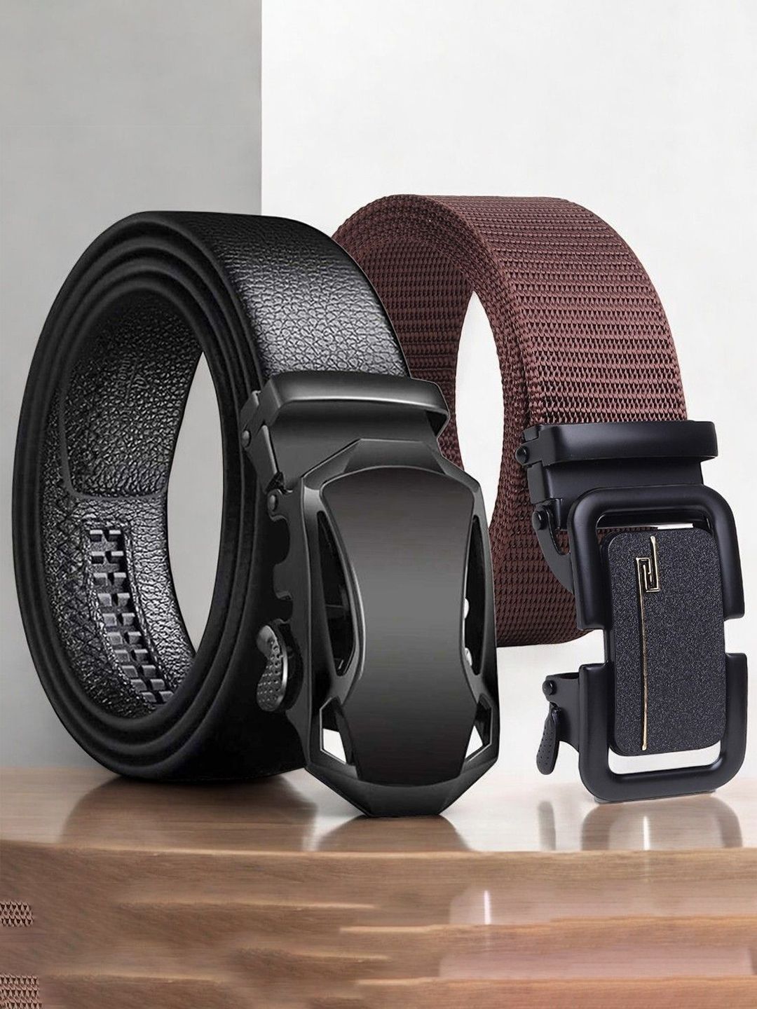 Metronaut Men Pack Of 2 TexturedBelt-picture-39