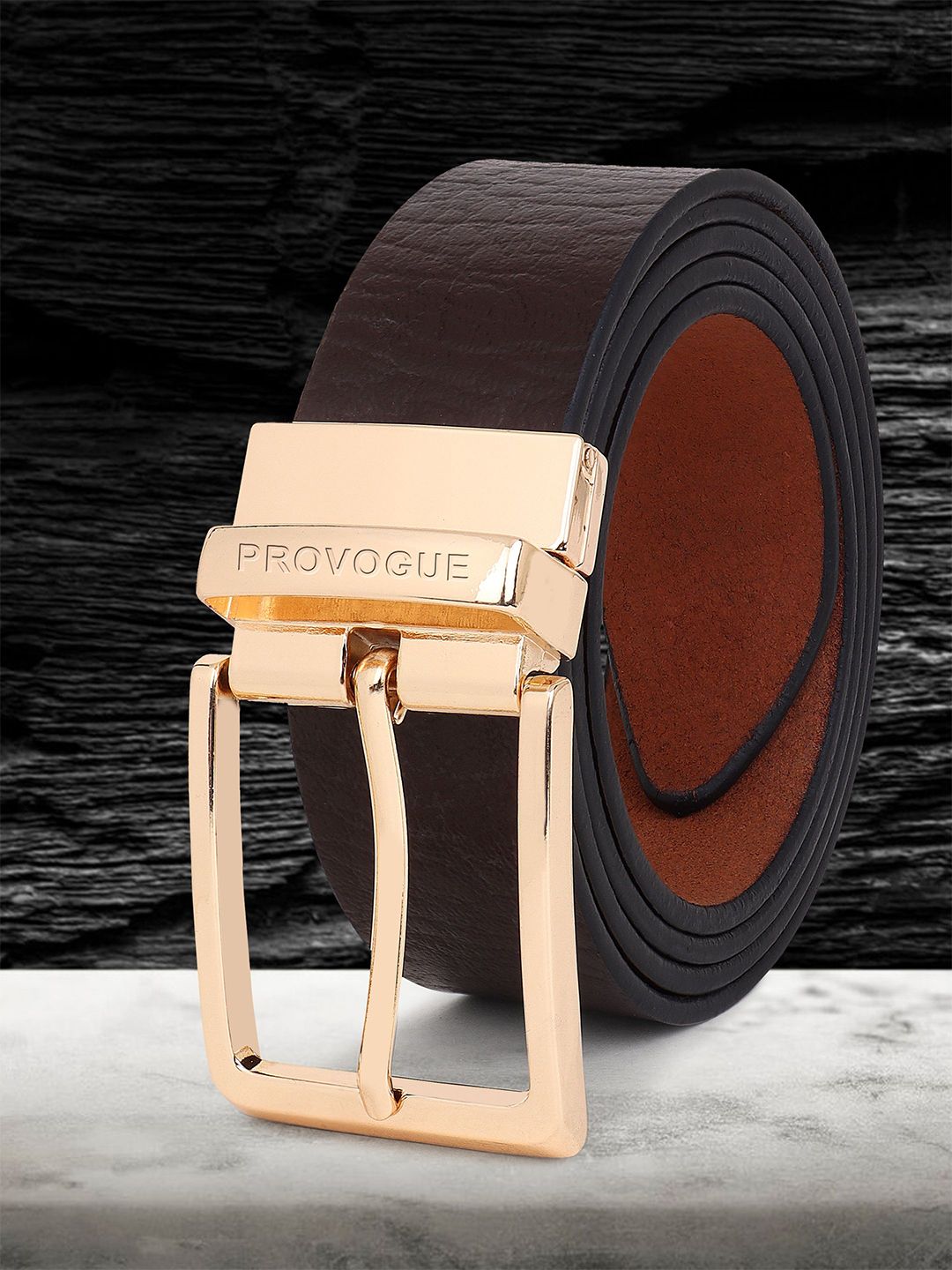 Provogue Men Textured Leather Formal Belt-picture-26