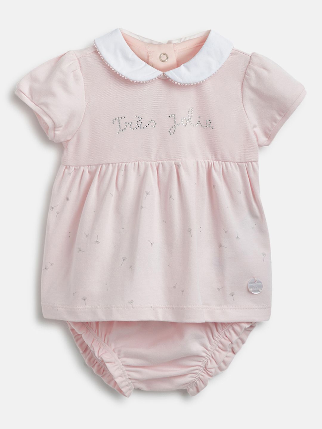 Chicco Girls Floral Printed Short Sleeves Fit & Flare Dress With Shorts-image-2