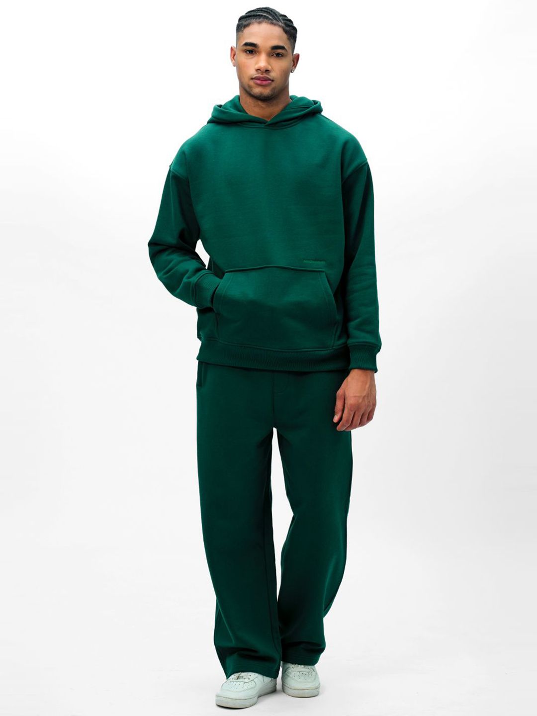 Bonkers Corner Men Mid-Rise Bottle Green Everyday Track Pants-picture-52