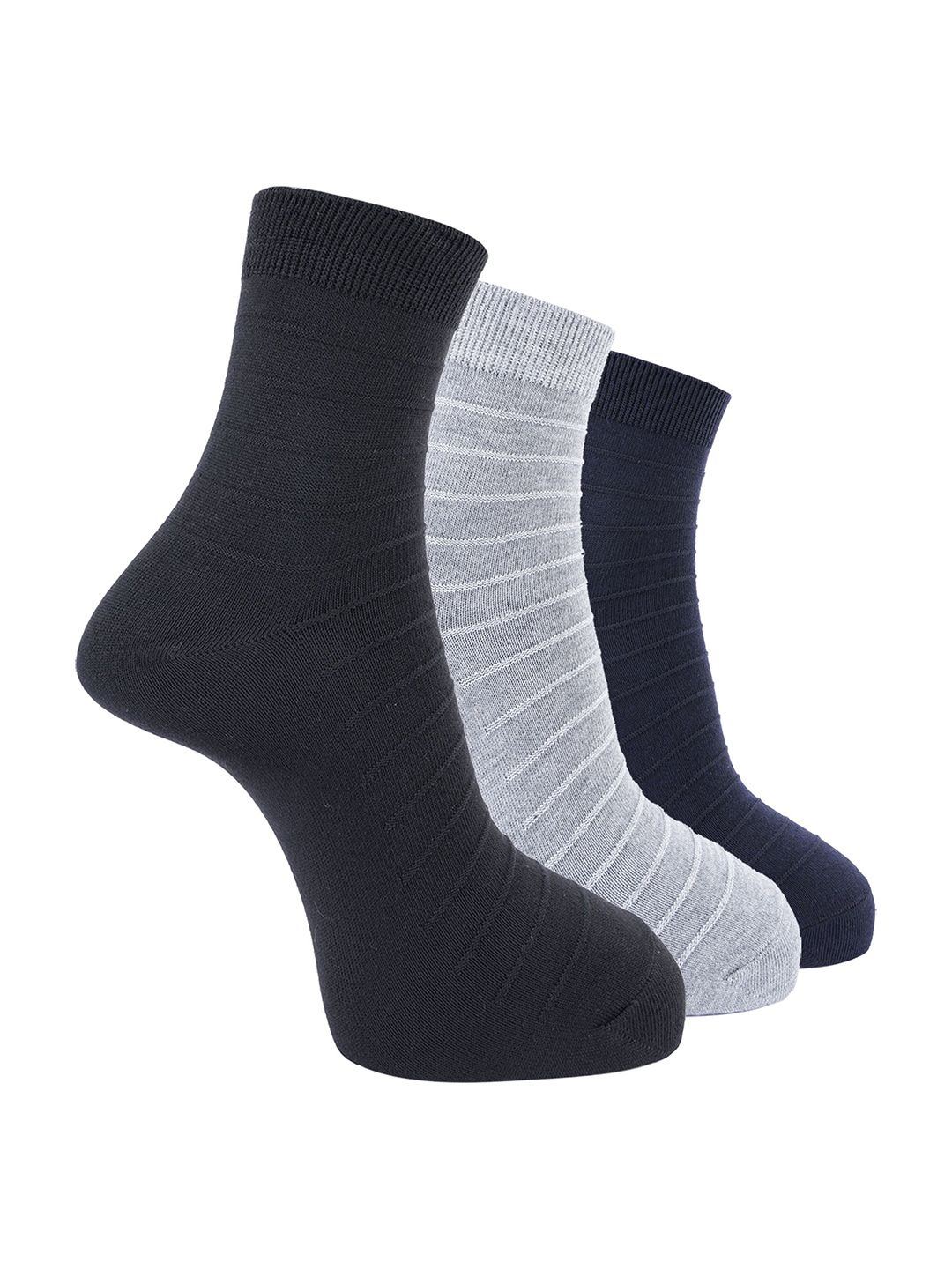 Dollar Pack of 3 Men Cotton Free Size Ankle Length Socks-picture-39