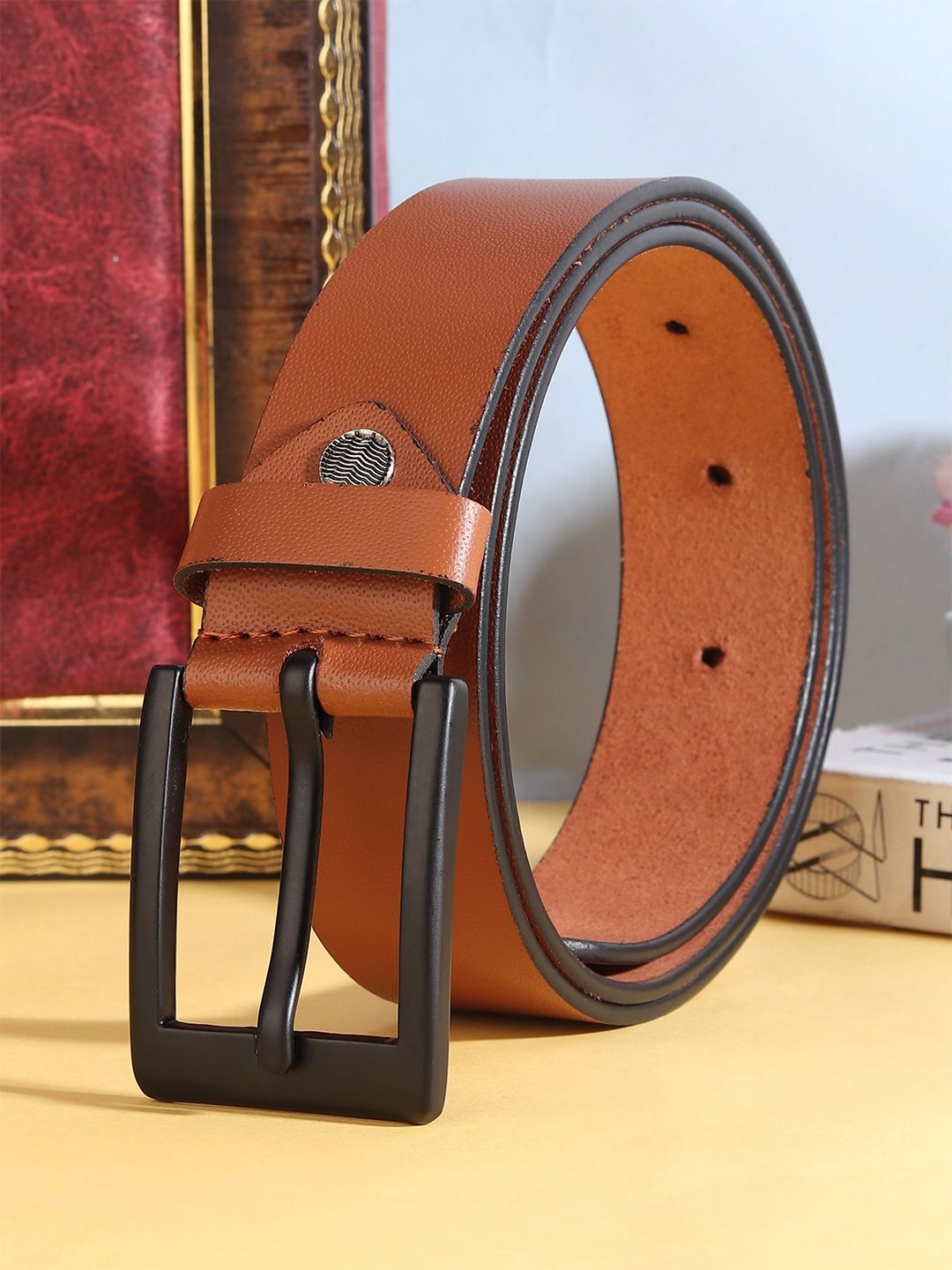Provogue Men Textured Leather Formal Belt-image-47