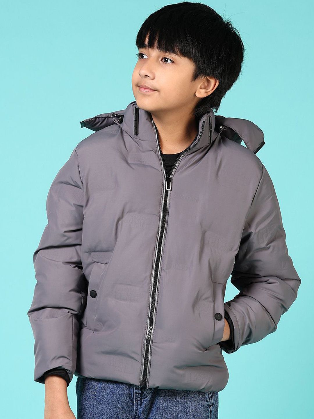 V-Mart Boys Hooded Solid Cotton Casual Padded Jacket-picture-42