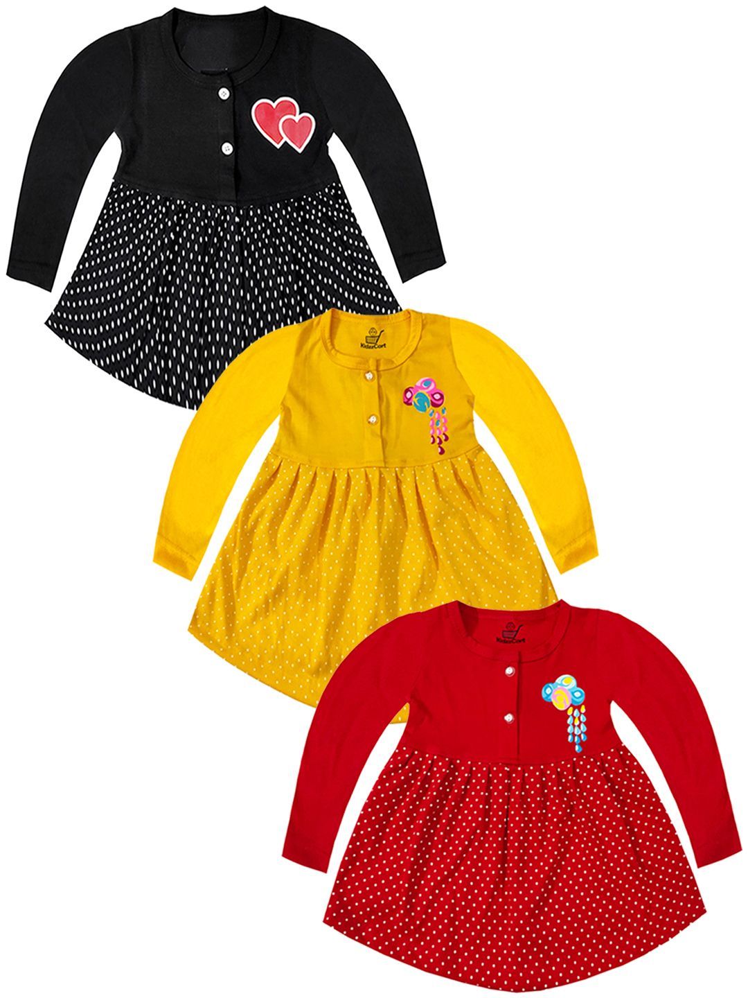 KidzzCart Polka Dot Print Fit & Flare Dress-picture-50