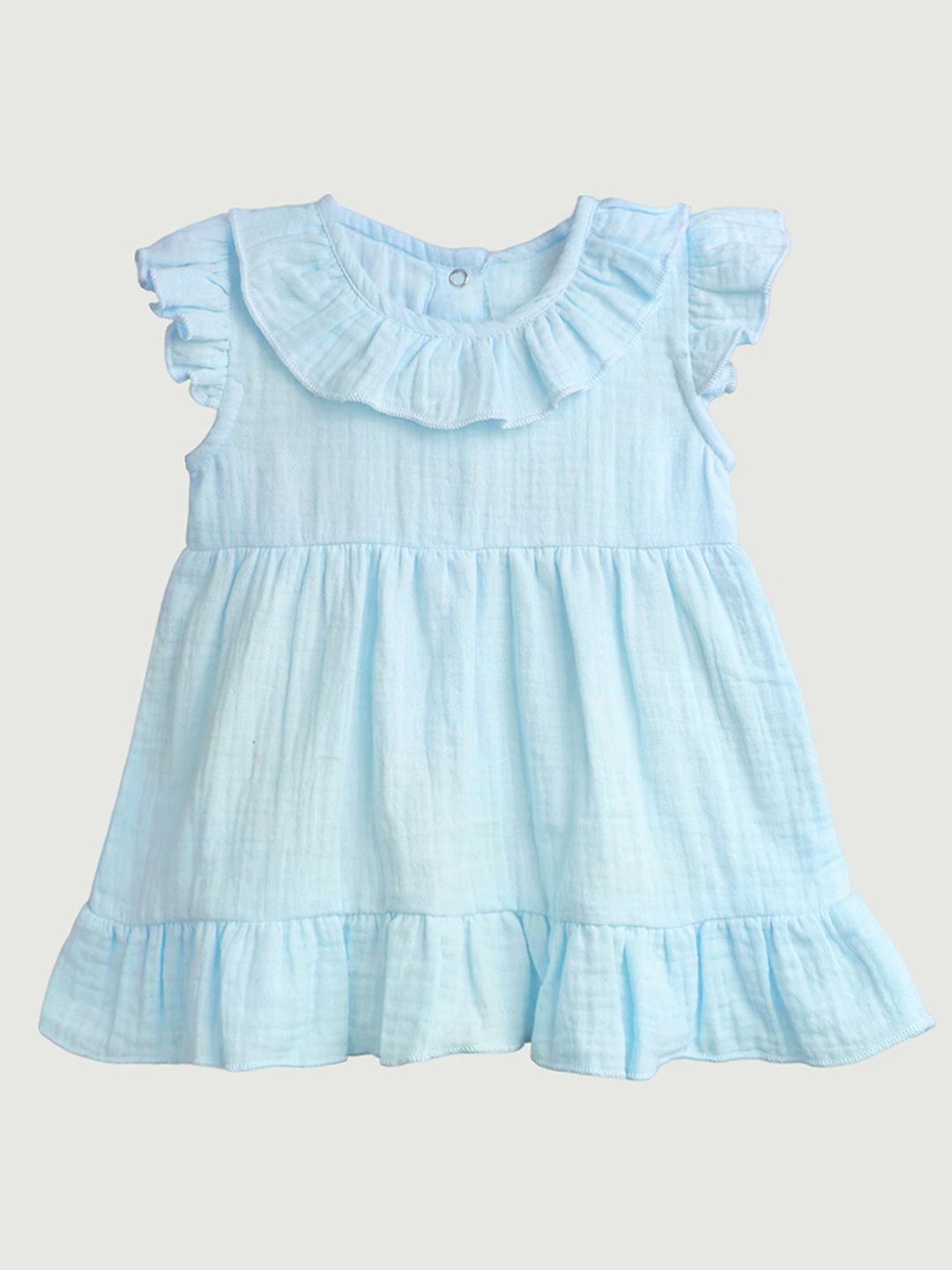 Kidbea Flutter Sleeve Linen A-Line Dress-picture-17