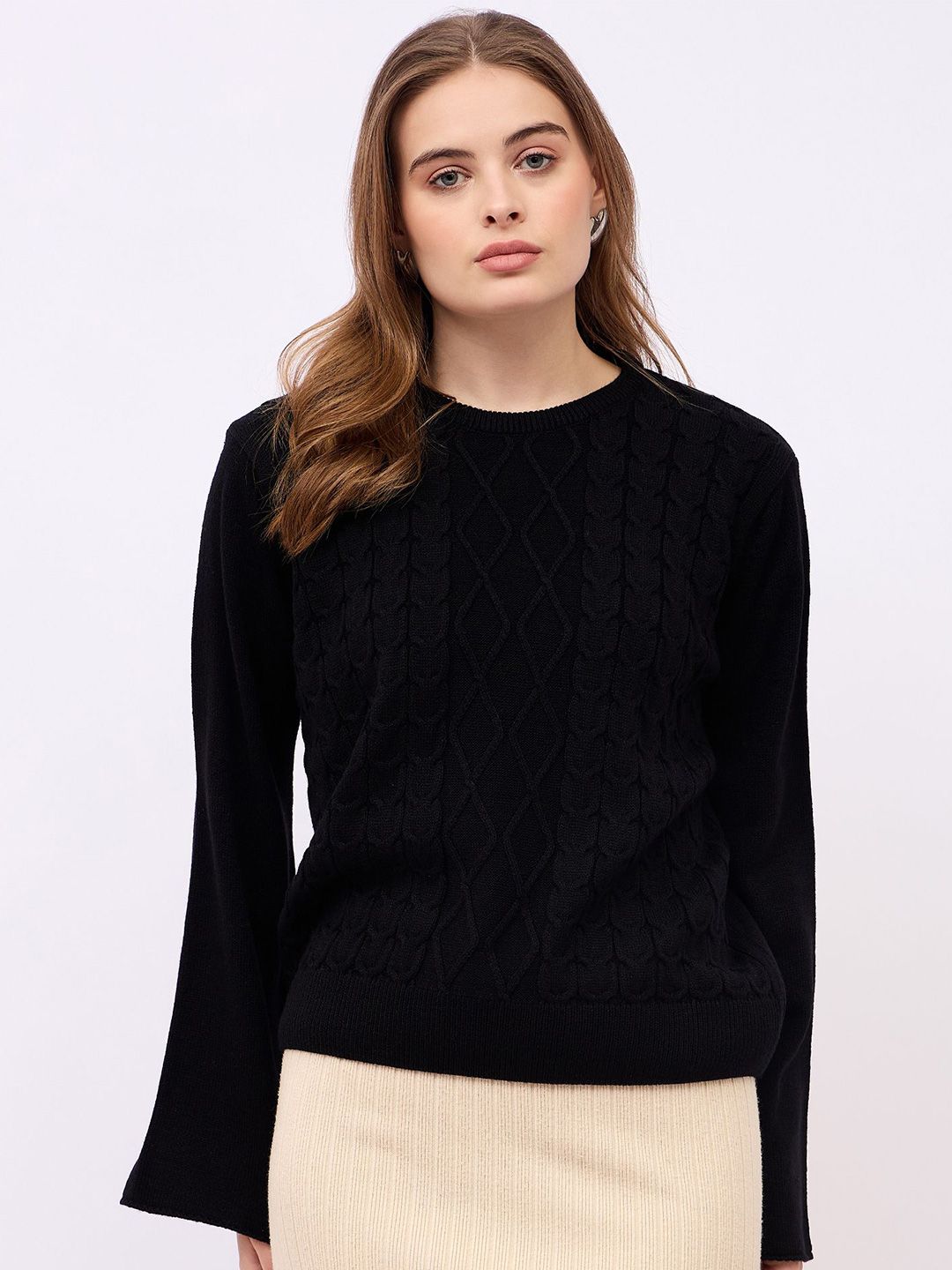 Styli Women Cable Knit Pullover-picture-27