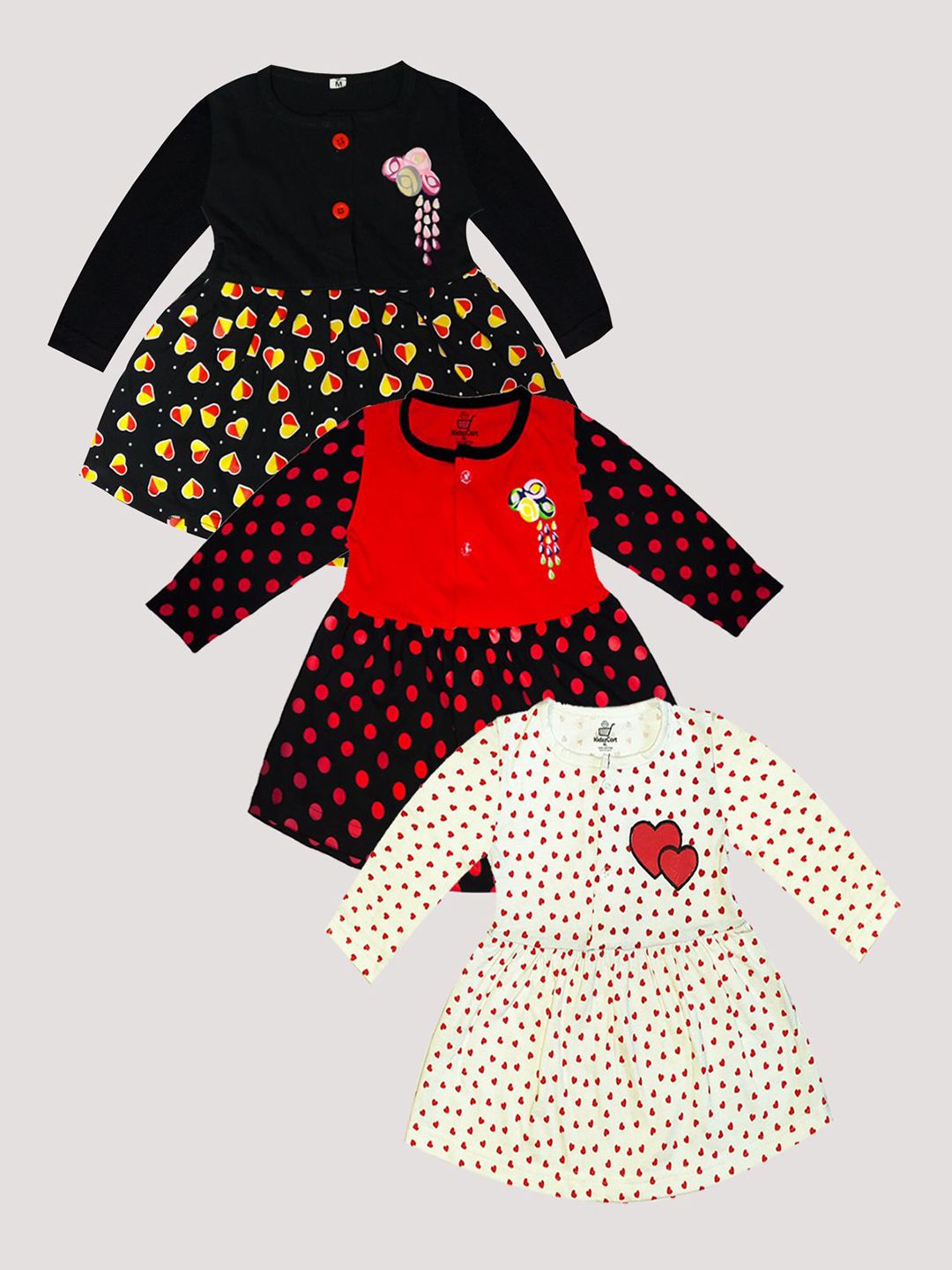 KidzzCart Polka Dot Print Fit & Flare Dress-picture-53
