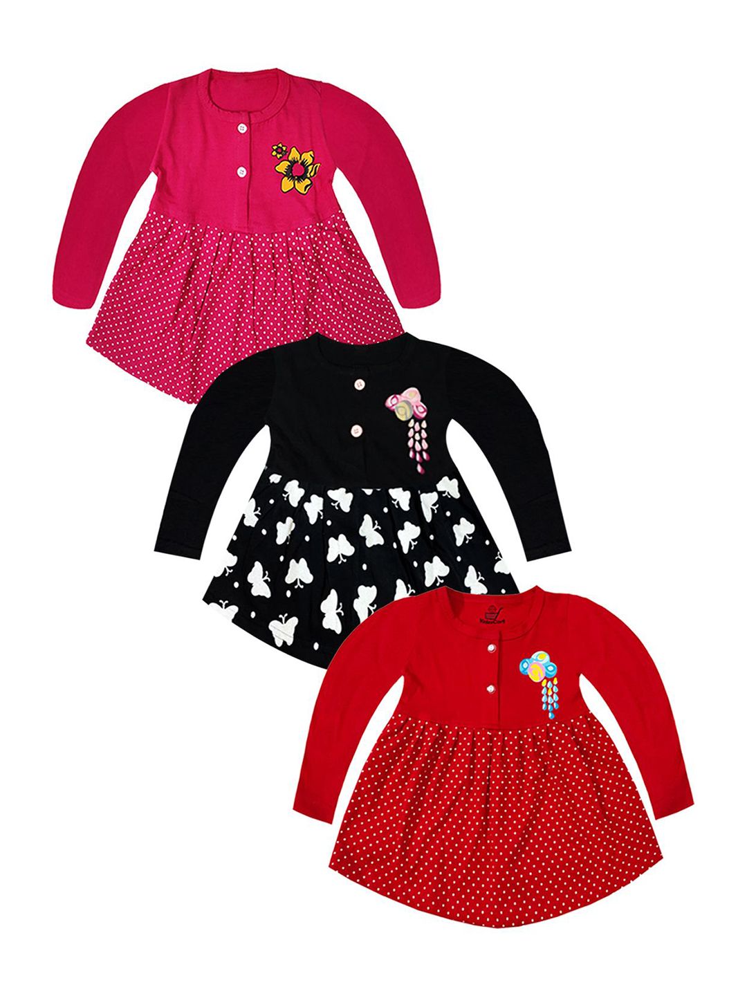 KidzzCart Polka Dot Print Fit & Flare Dress-picture-29