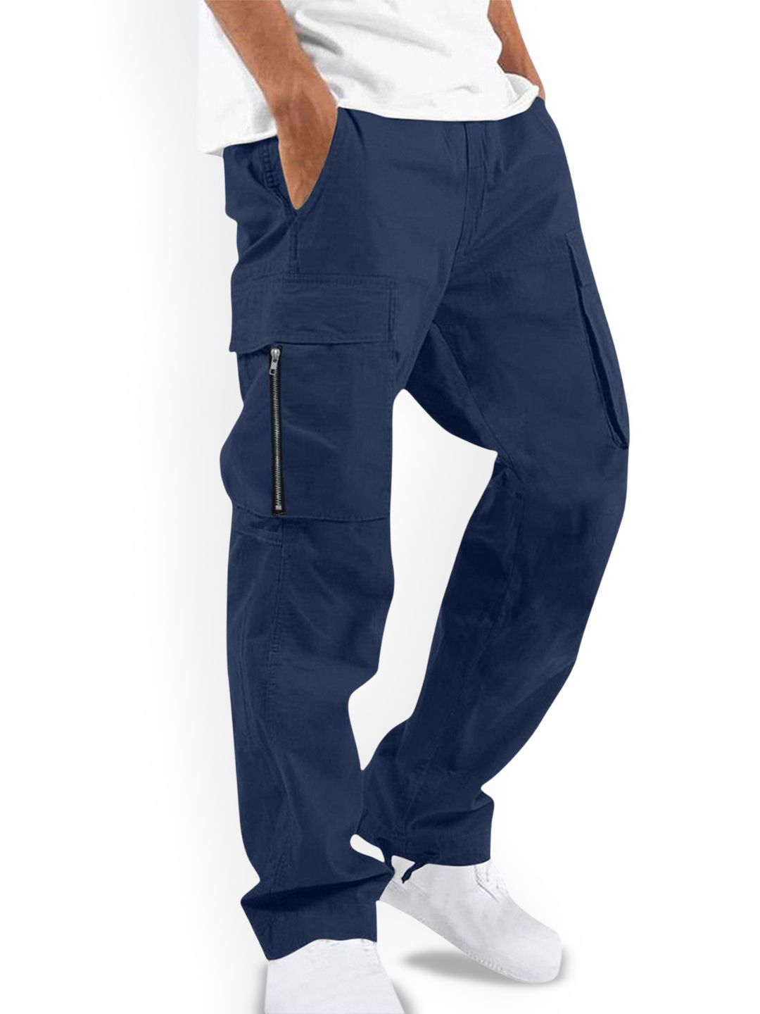 StyleCast x Revolte Men Easy Wash Pleated Cargos Trousers-image-13