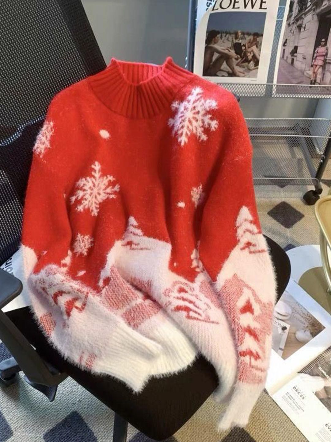 miss mosa by akanksha Alamode By Akanksha Women Red Blake Christmassy Sweaters-picture-45