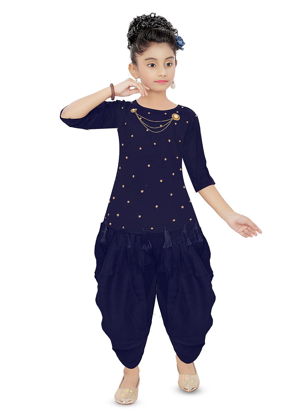 Epochlite Girls Top with Dhoti Pants-picture-17