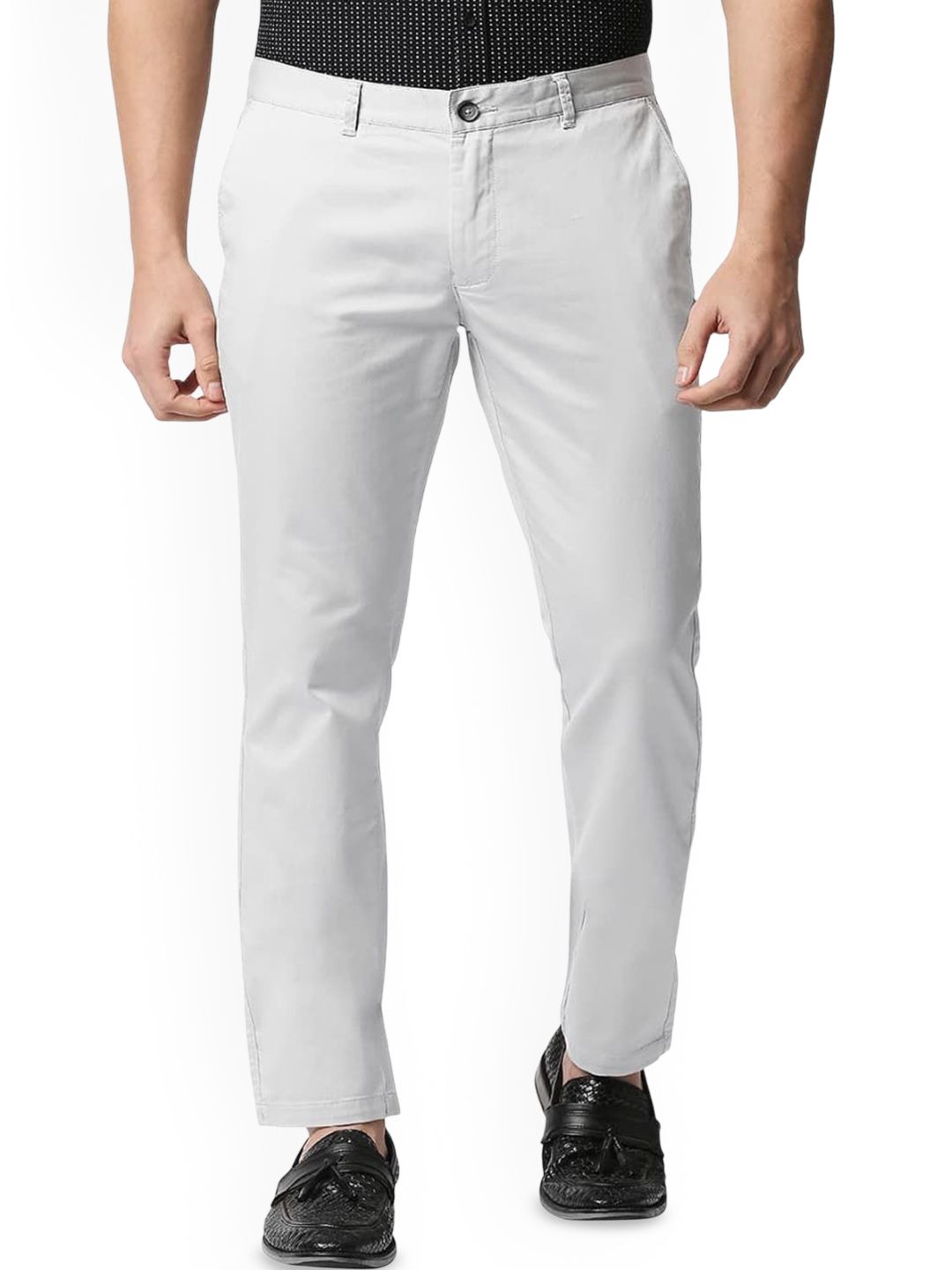 Basics Men Tapered Fit Low-Rise Trousers-picture-27
